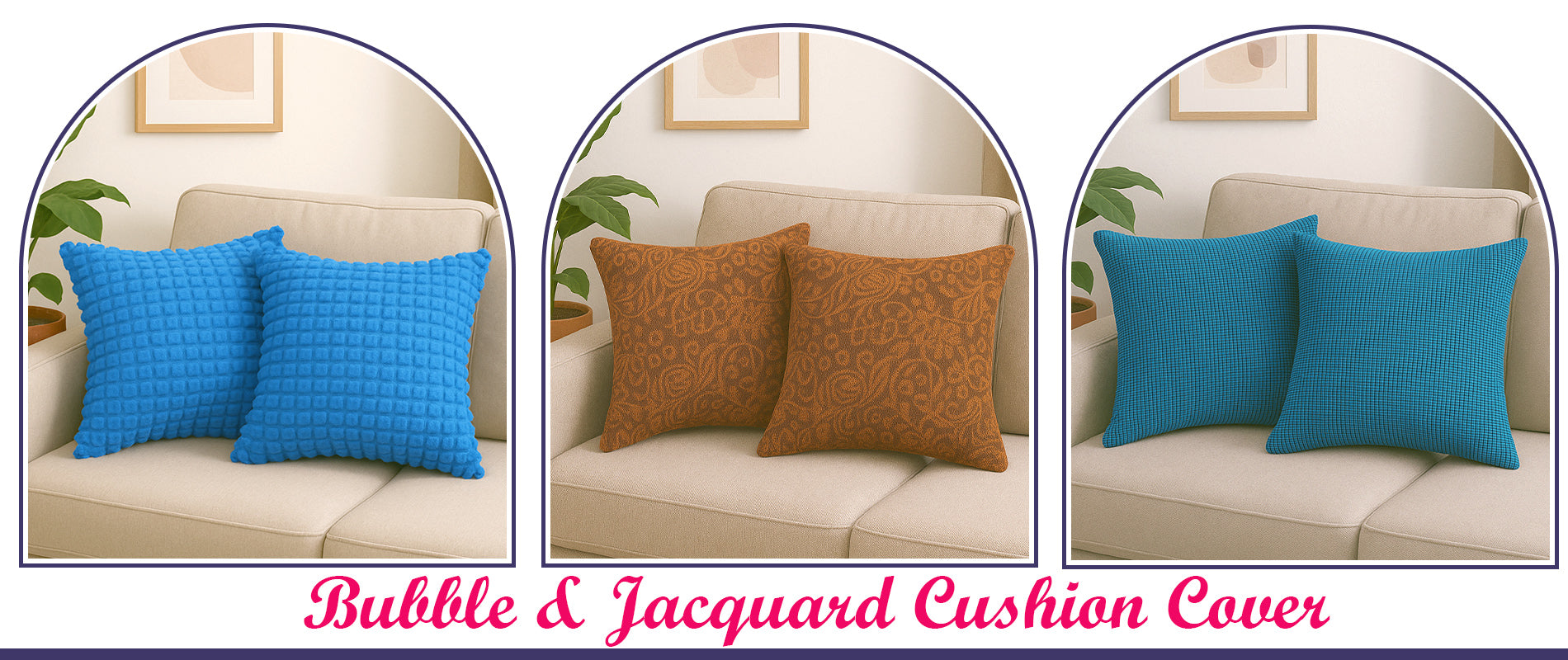 Bubble & Jacquard Cushion Covers