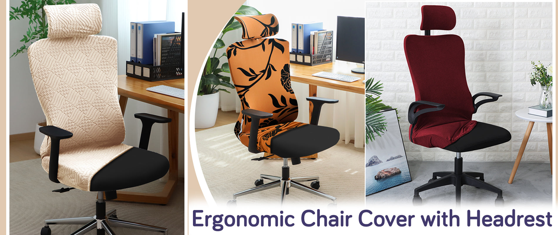 Ergonomic Chair Cover with Headrest
