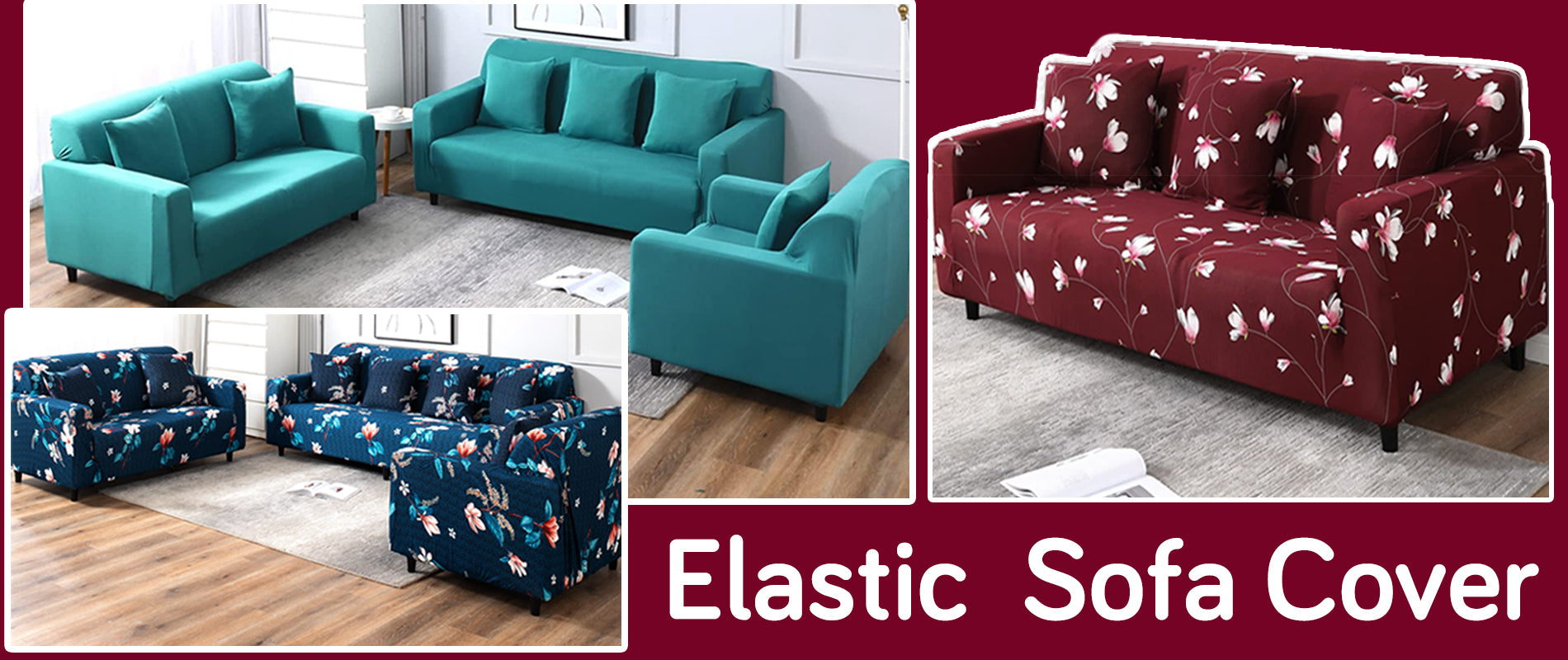 Elastic Sofa Cover - HOKIPO | Har Ghar ka Humsafar