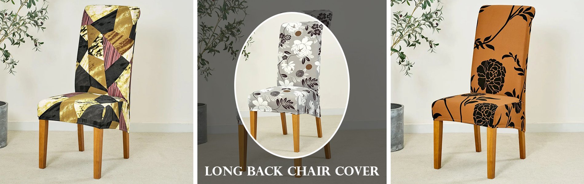 Long Back Chair Cover - HOKIPO | Har Ghar ka Humsafar