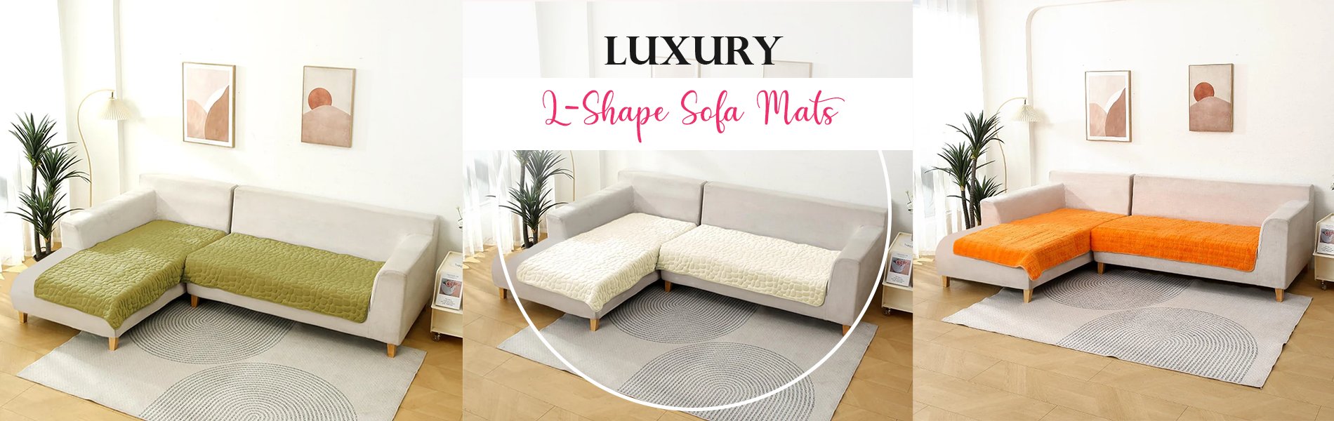 Luxury L-Shape Sofa Mats - HOKIPO | Har Ghar ka Humsafar