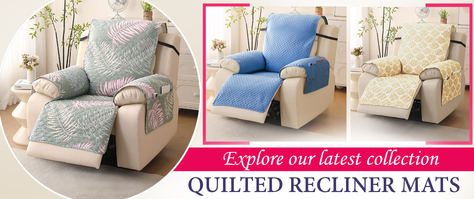 Quilted Recliner Mats - HOKIPO | Har Ghar ka Humsafar