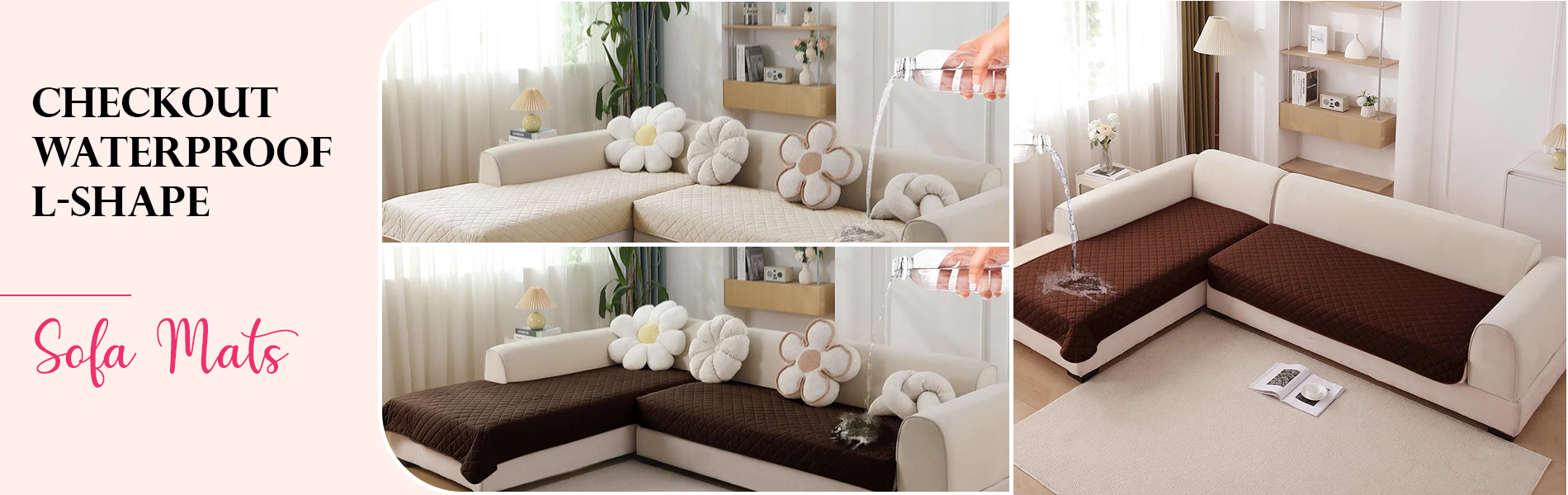 Waterproof L-Shape Sofa Mats