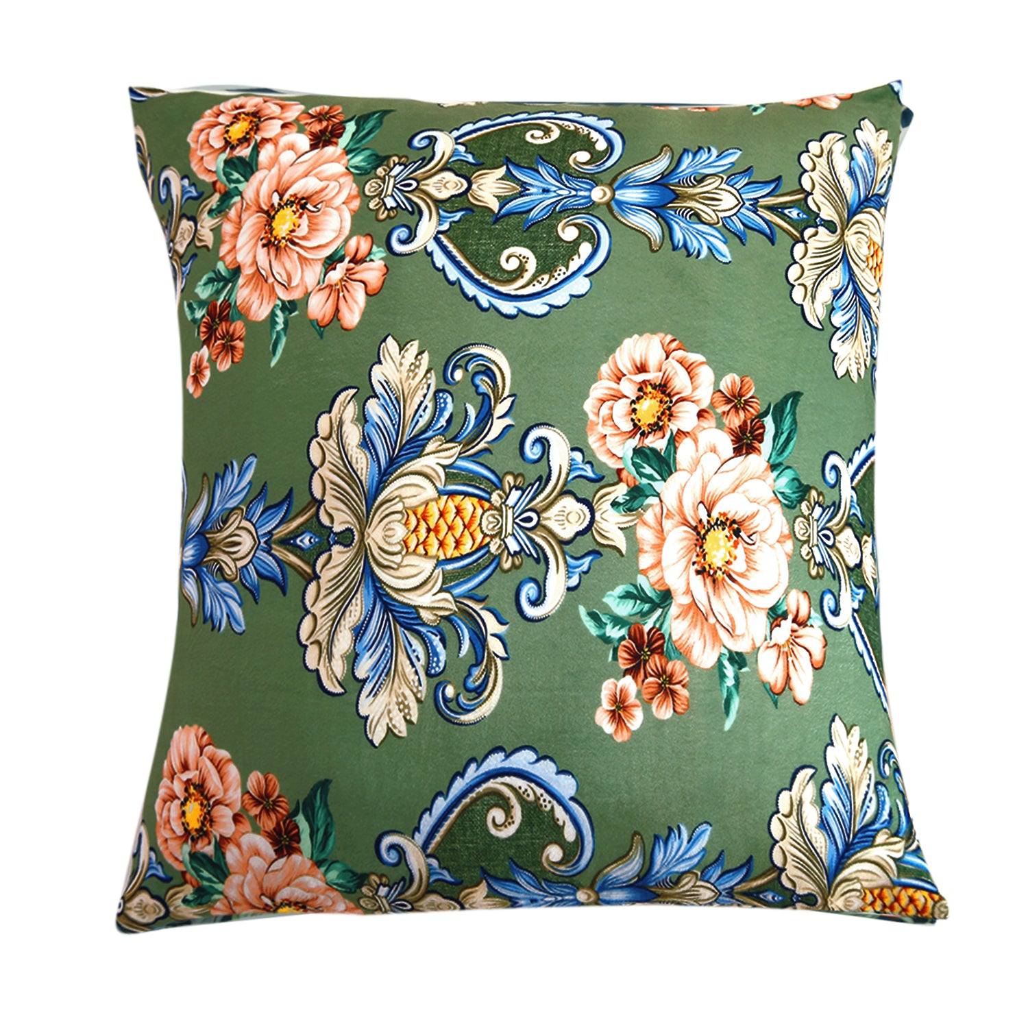 Buy Green Victorian Garden Printed Velvet Cushion Covers