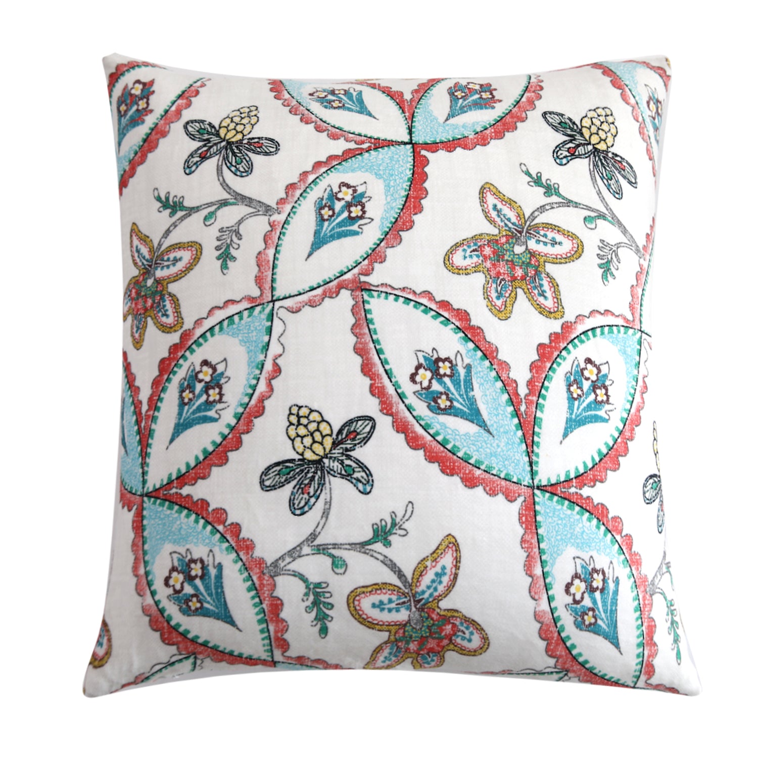 Buy Beige Persian Garden Printed Velvet Cushion Covers