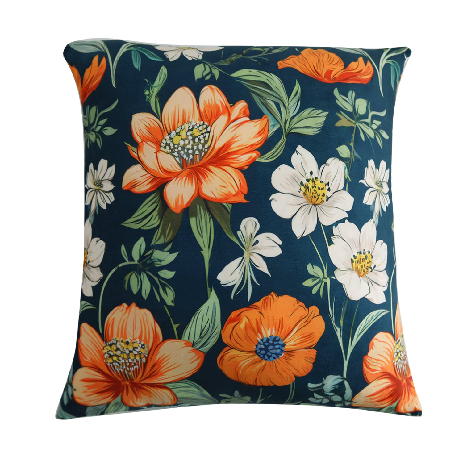 Buy Teal Twilight Garden Printed Velvet Pillow Covers