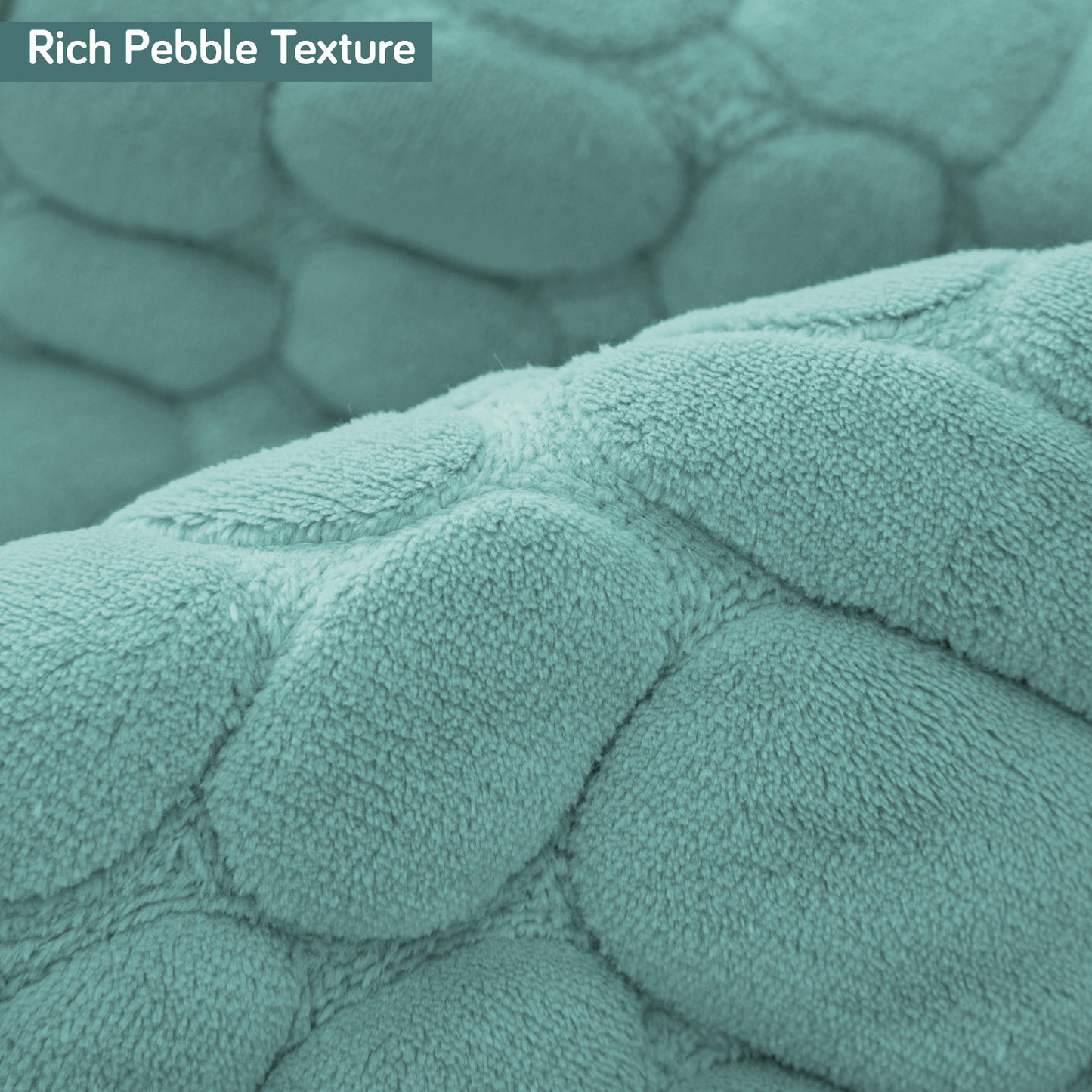 Premium Pebble Milk Velvet Anti Slip Sofa Mats, Fog Blue