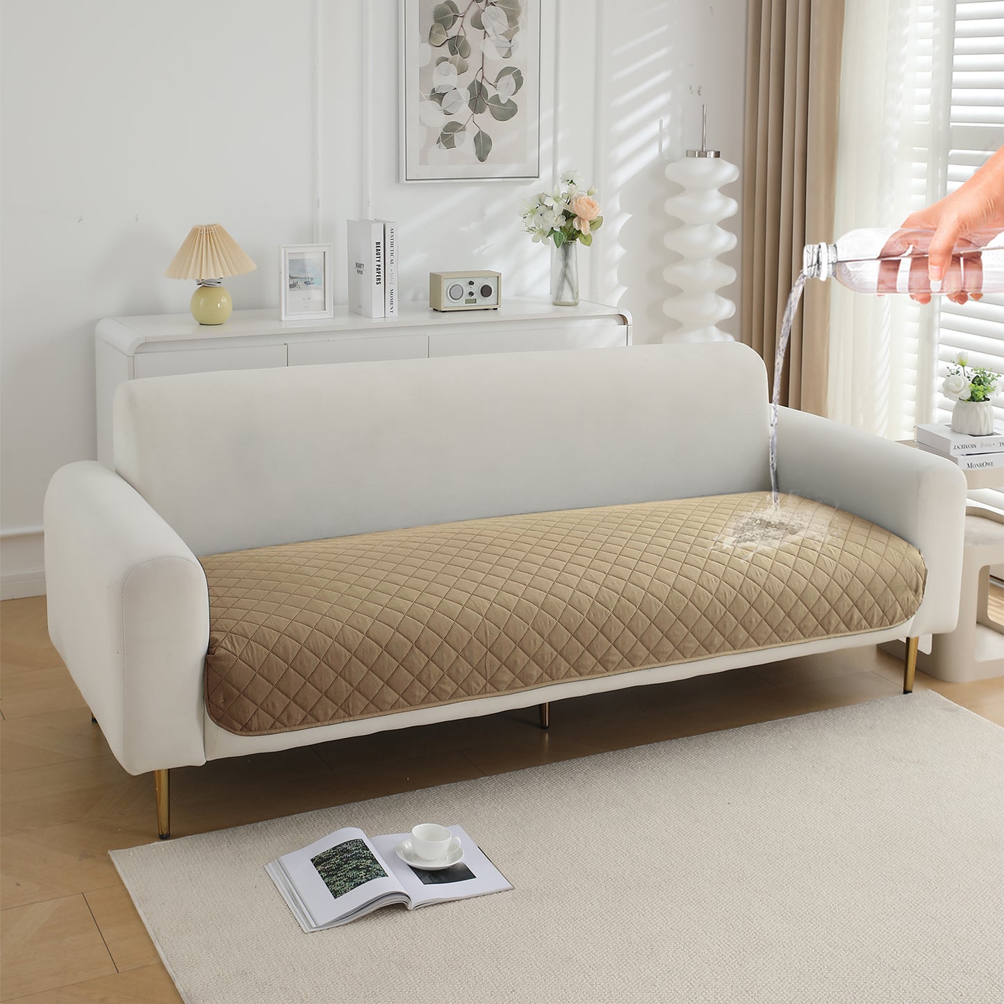 Waterproof Quilted Mats, Camel