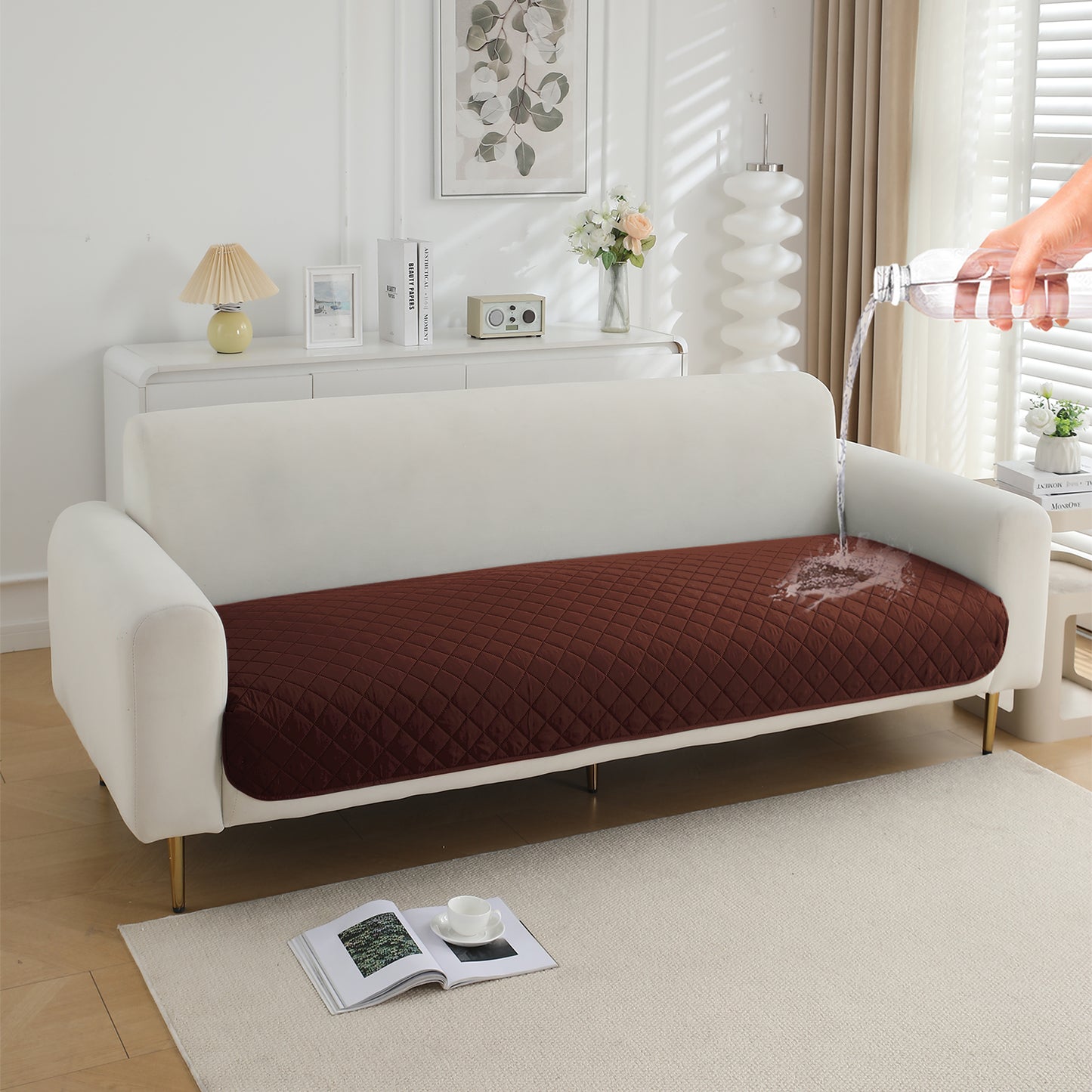 Waterproof Quilted Mats, Brown
