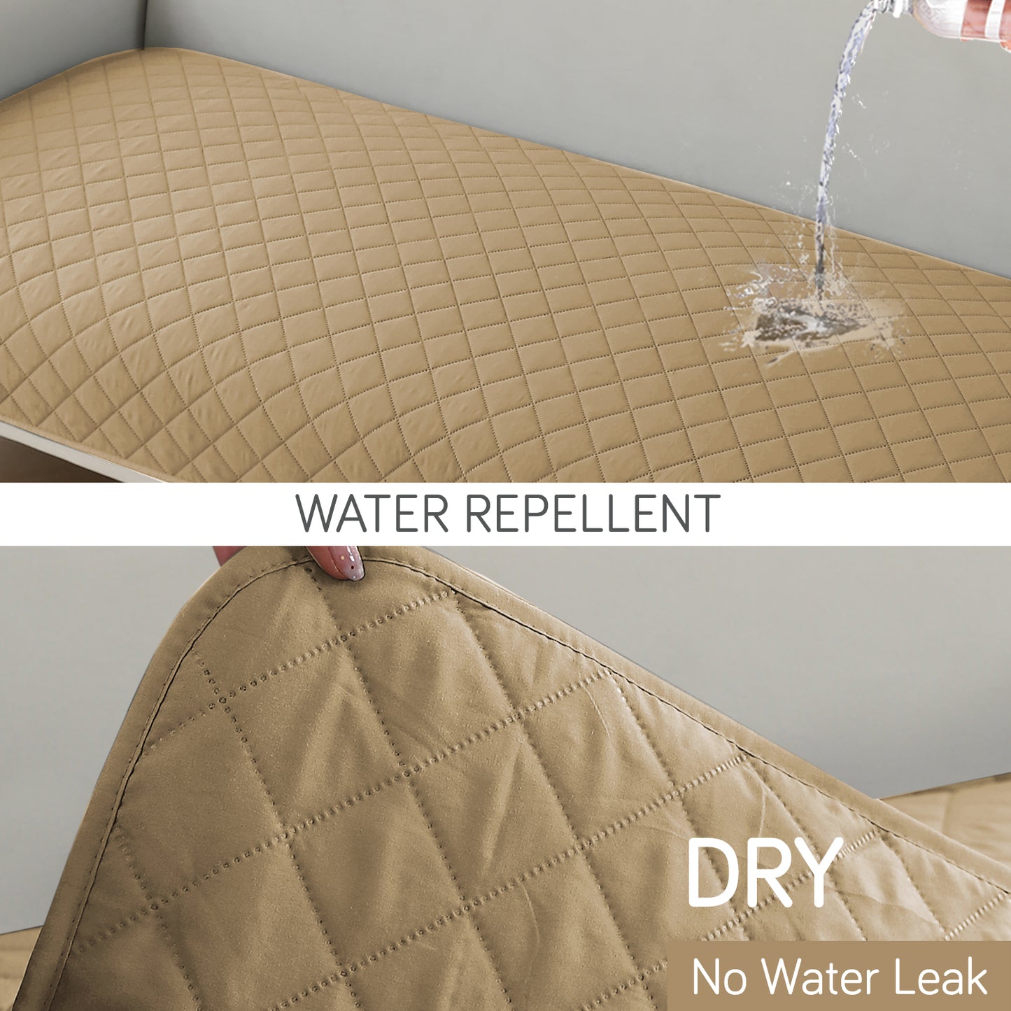 Waterproof Quilted Mats, Camel