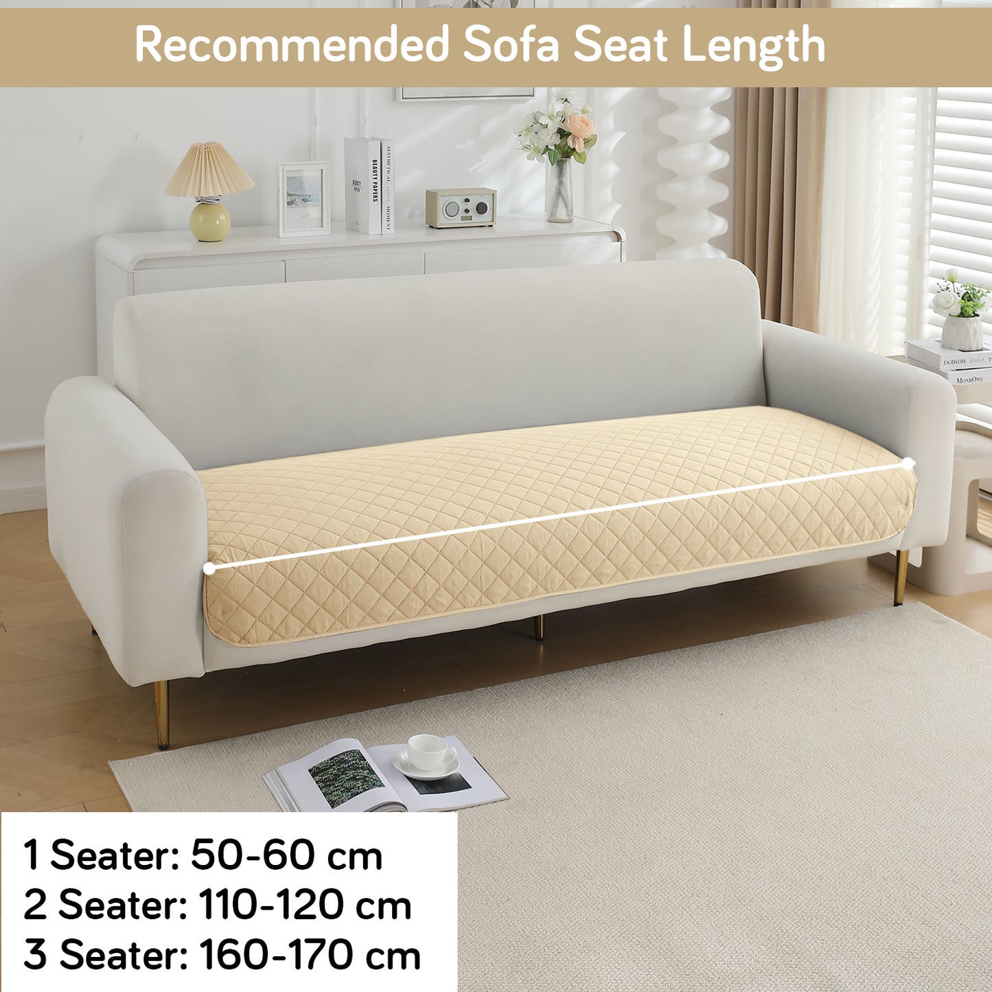 Waterproof Quilted Mats, Beige