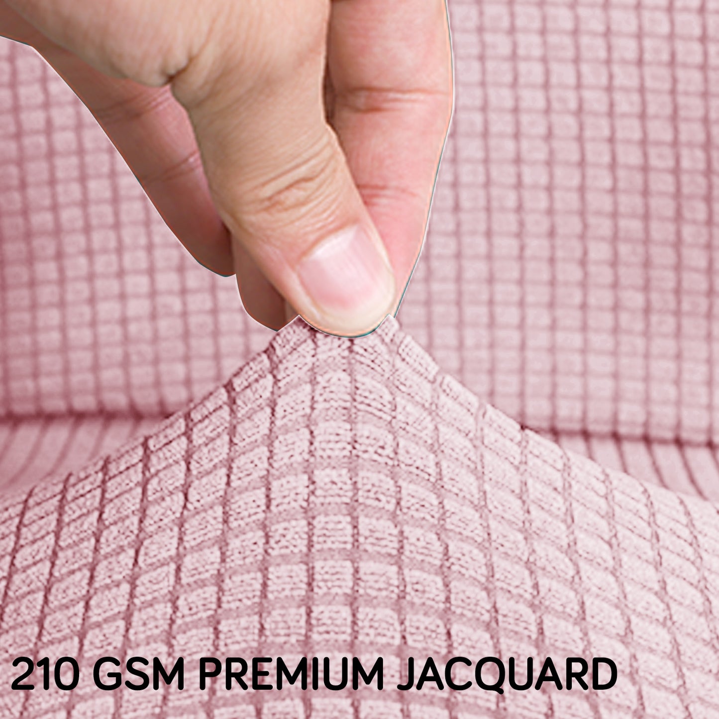 Water Repellent Office Chair Cover for Executive Chair (High-Back) – 210 GSM Stretchable Jacquard – Washable & Anti-Slip – Fits Big & Tall Office Chairs, Pink