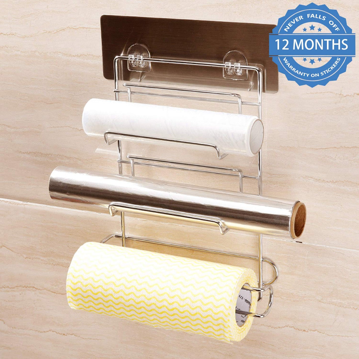 Magic Sticker Series Self Adhesive 3-in-1 Kitchen Tissue Paper Holder