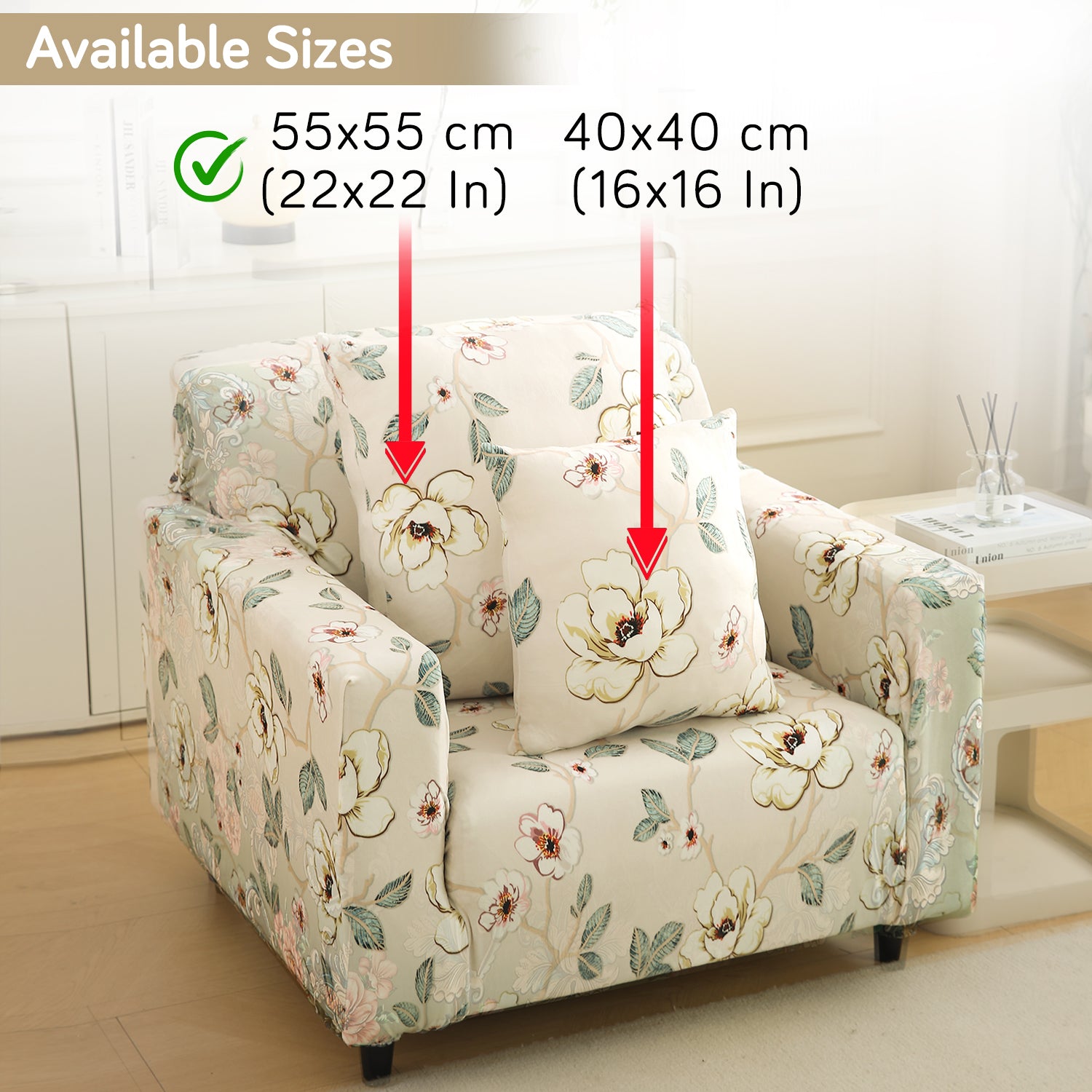 Buy Buttercream Magnolia Whisper Printed Zippered Velvet Pillow Covers | 16x16 & 22x22 Inch Size