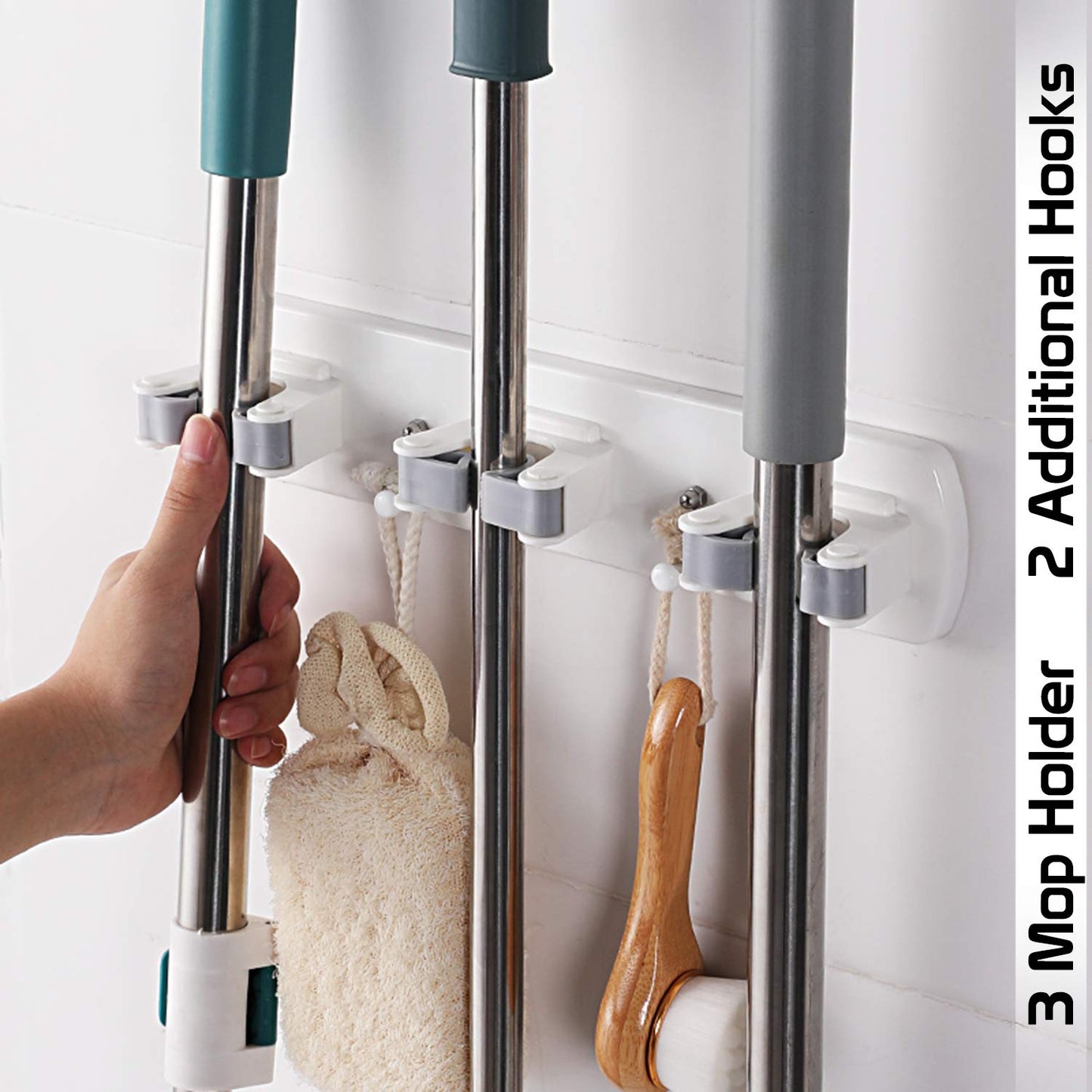 Wall Mounted Broom Mop Holder | HOKIPO