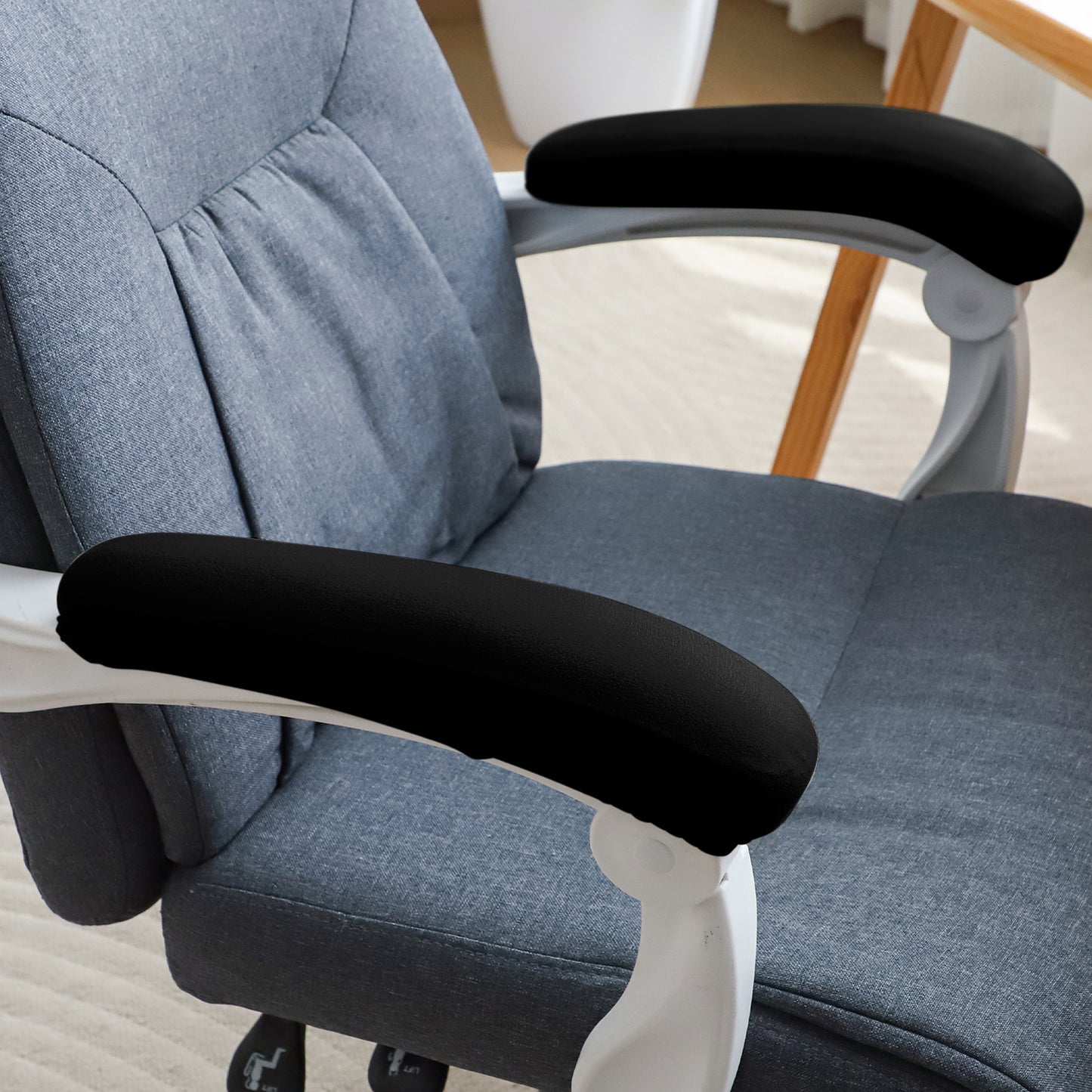 140gsm Armrest Covers for Office Chair (Elastic Style), 1 Pair, Black