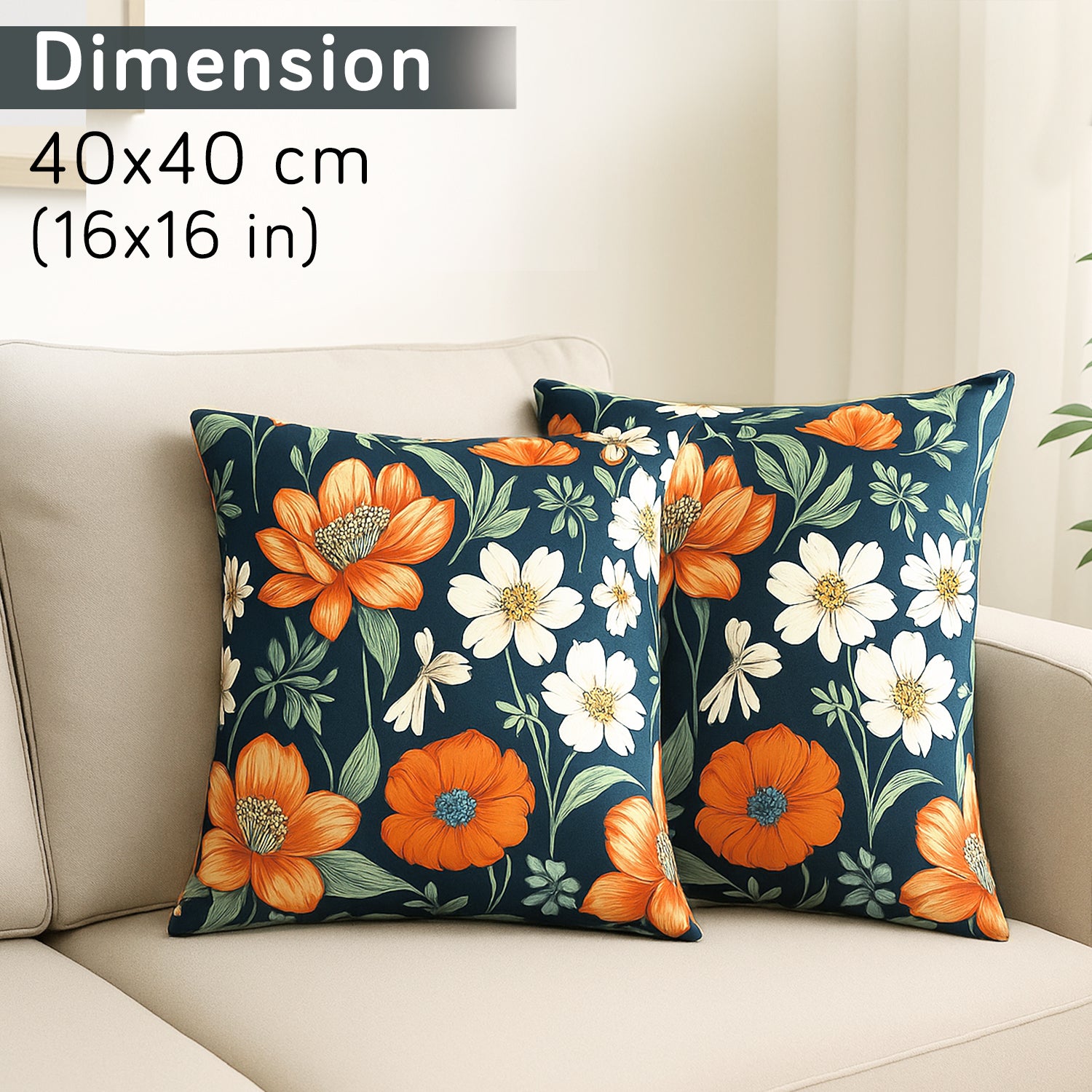 Buy Teal Twilight Garden Printed Zippered Velvet Sofa Pillow Covers