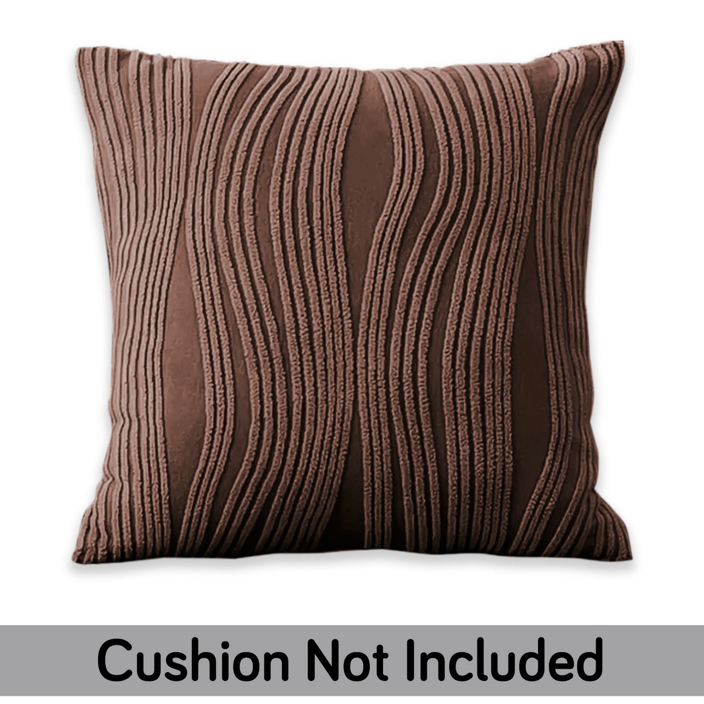 Nestiva Series Premium Knitting Jacquard Sofa Cushion Cover - Chocolate Brown