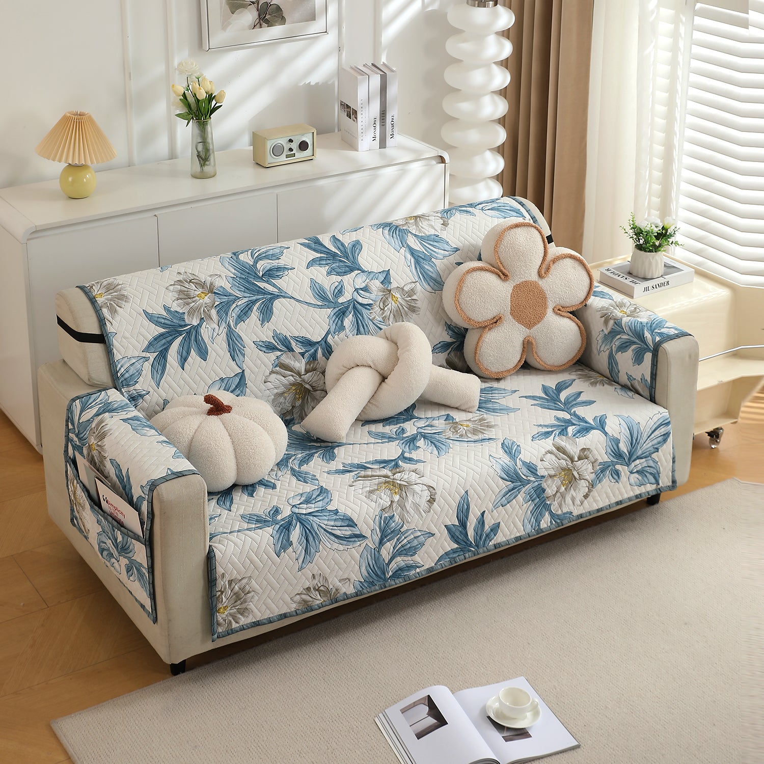 three seater quilted sofa cover