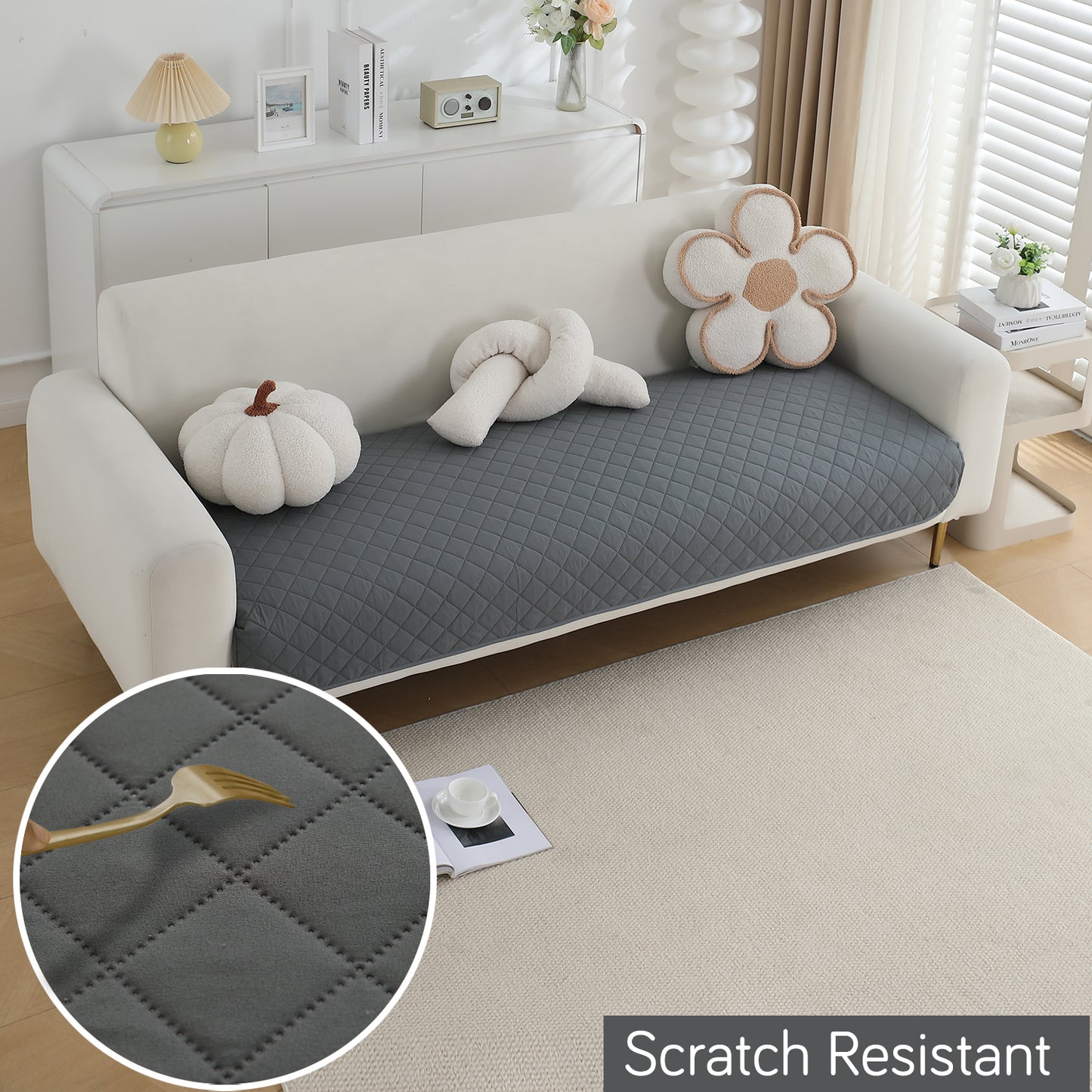 Waterproof Quilted Mats, Dark Grey