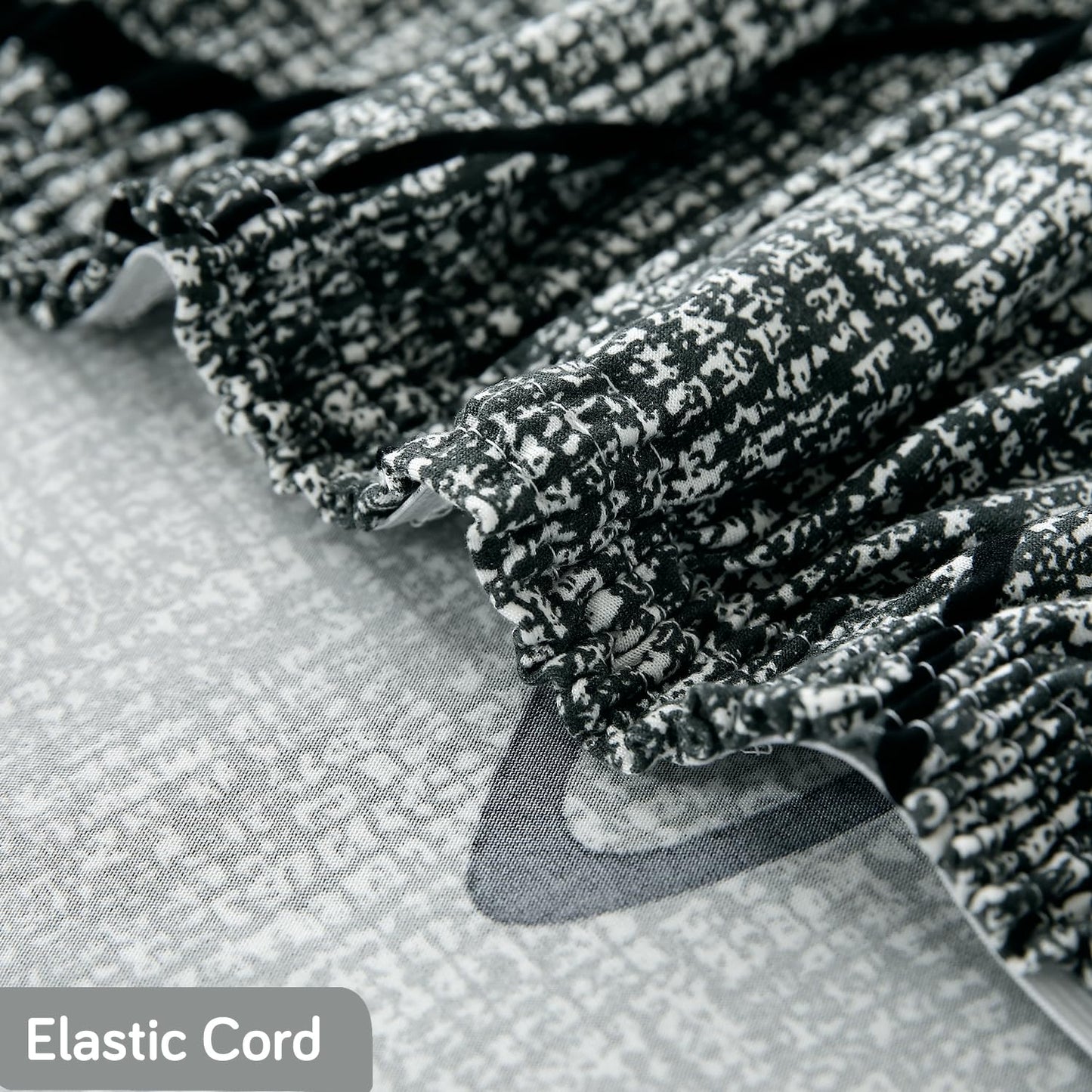 Features of  Intense Grey Abstract Floral elastic sofa cover sets