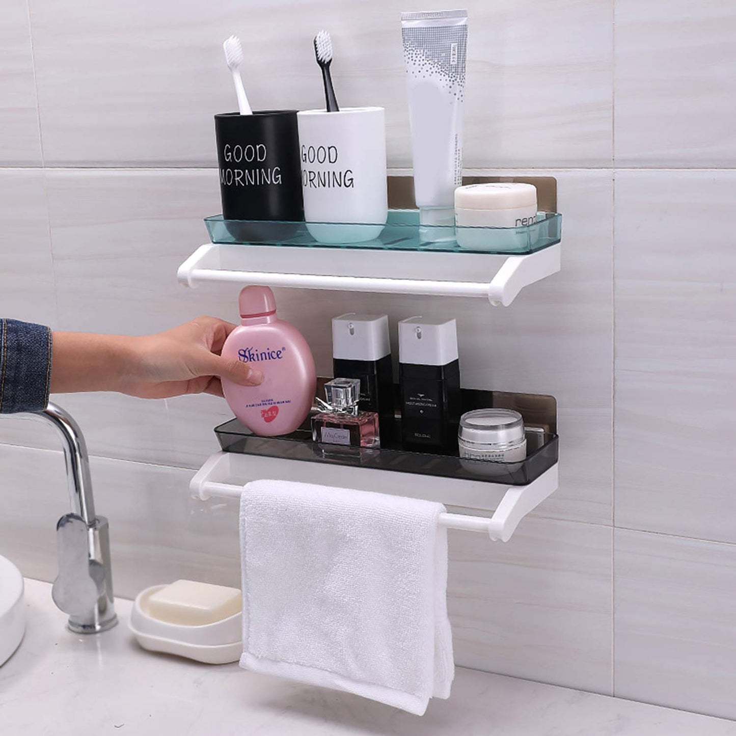 Wall Mounted Self Adhesive Bathroom Accessories Holder | HOKIPO