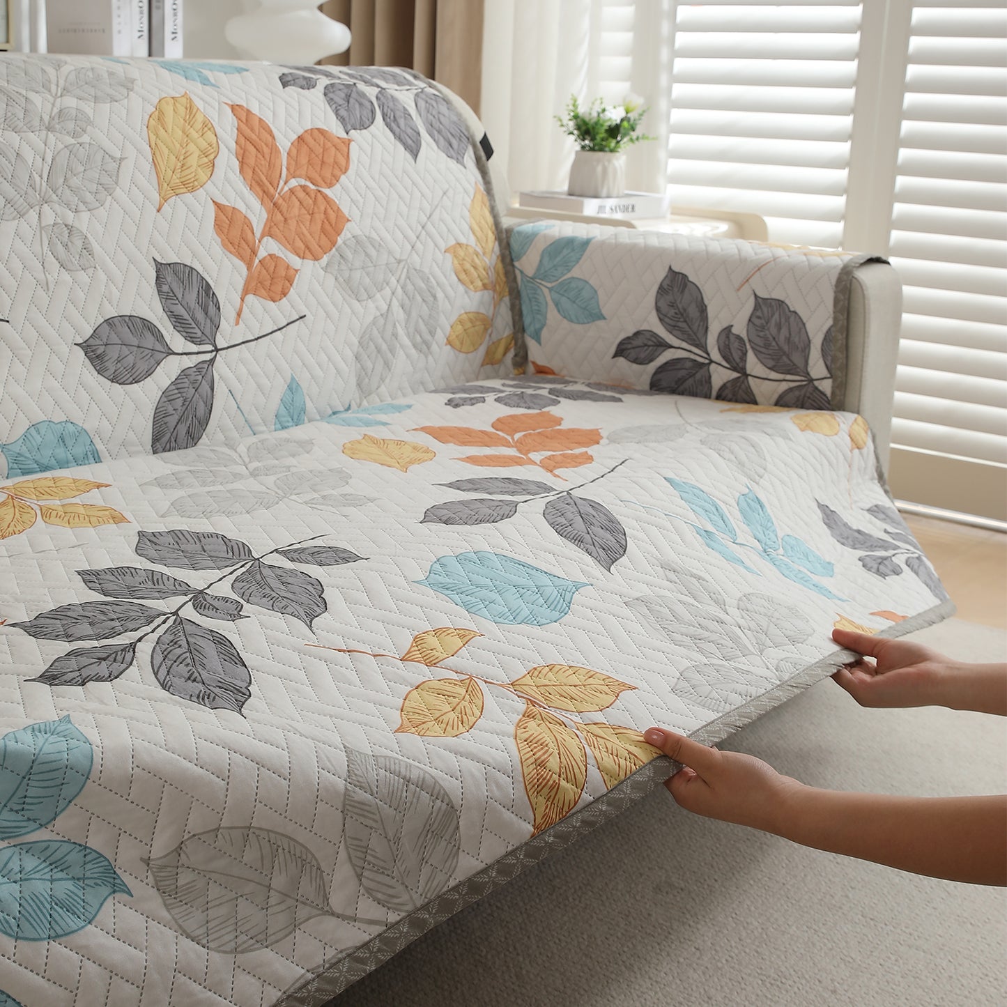quilted sofa cover