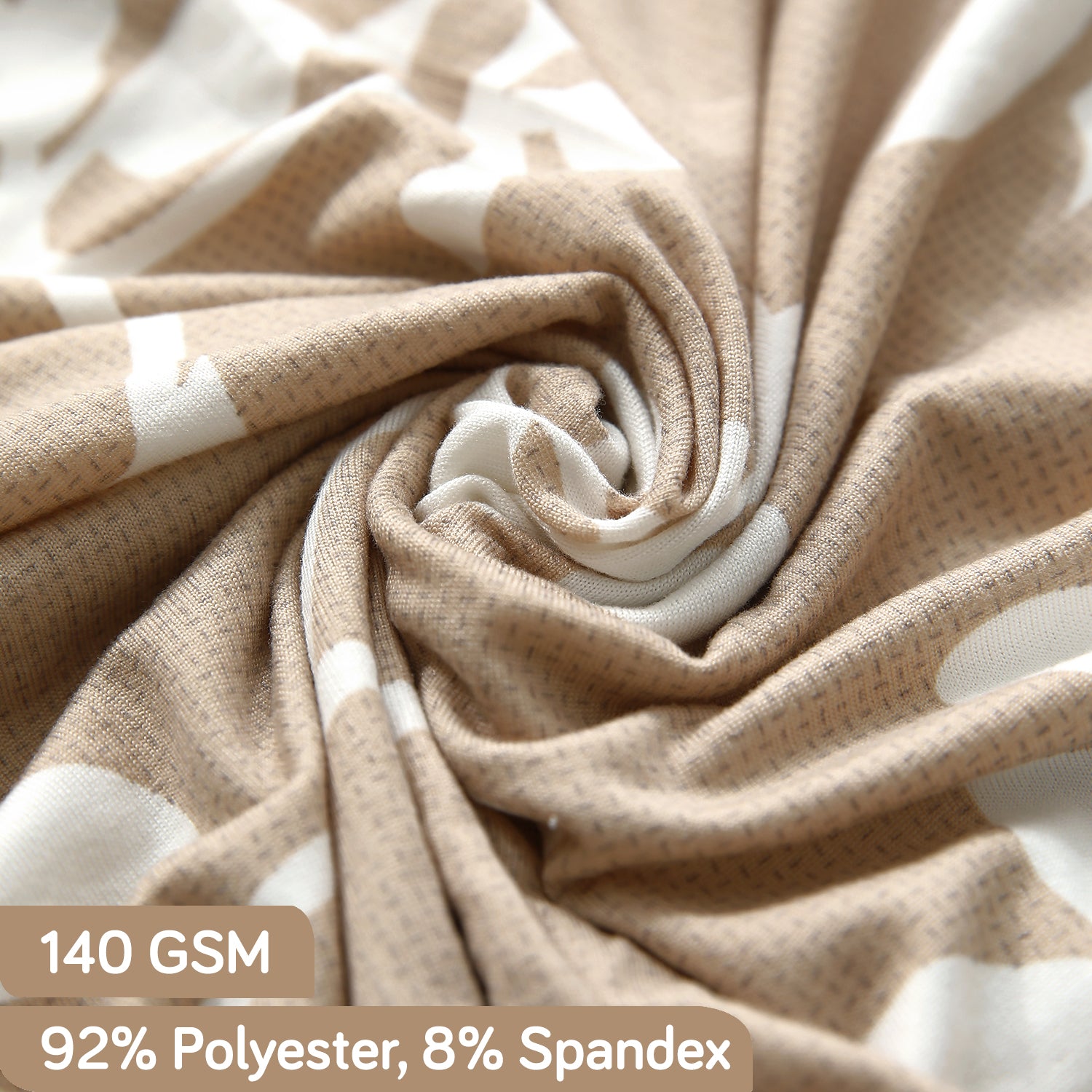 Buff brown silhouette floral print modern elastic sofa cover sets