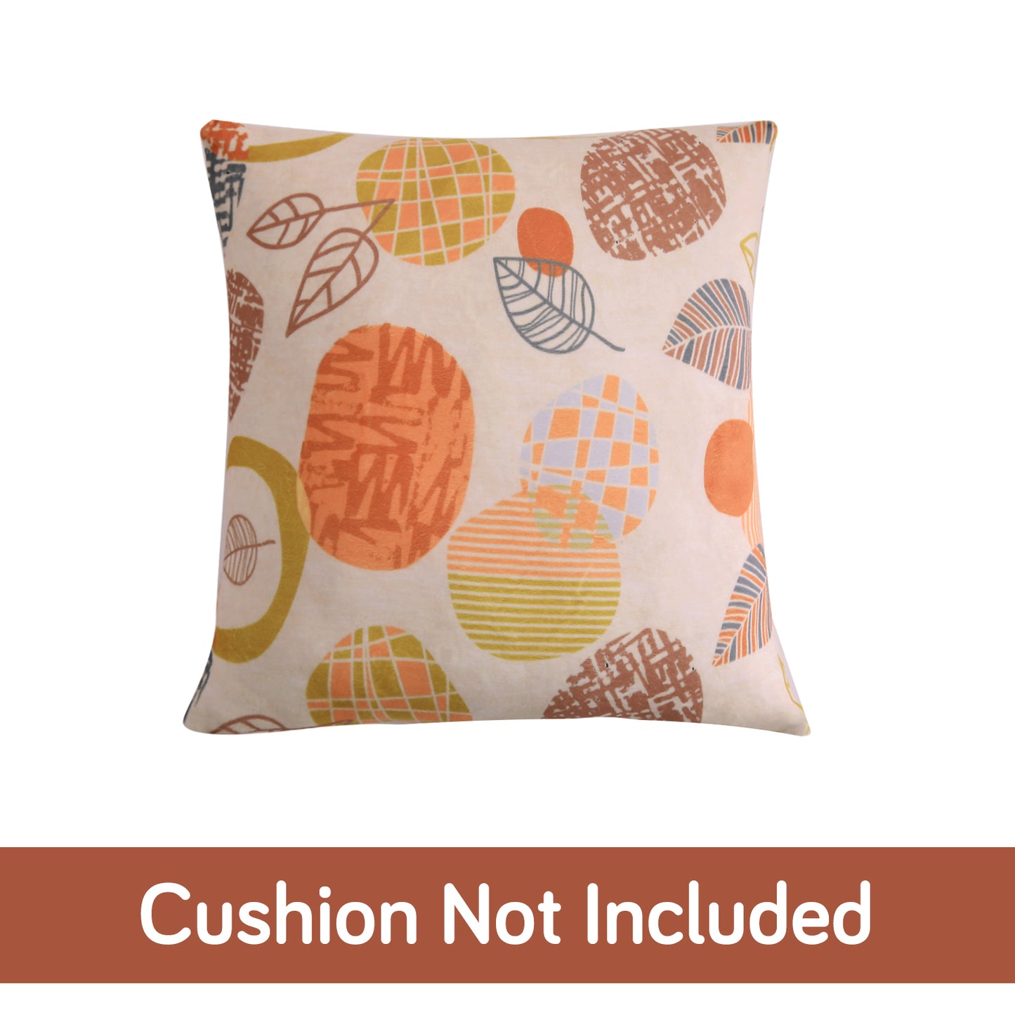 Buy cute Coral Autumn Leaves Printed Zippered Velvet Pillow Covers | For Square Pillows