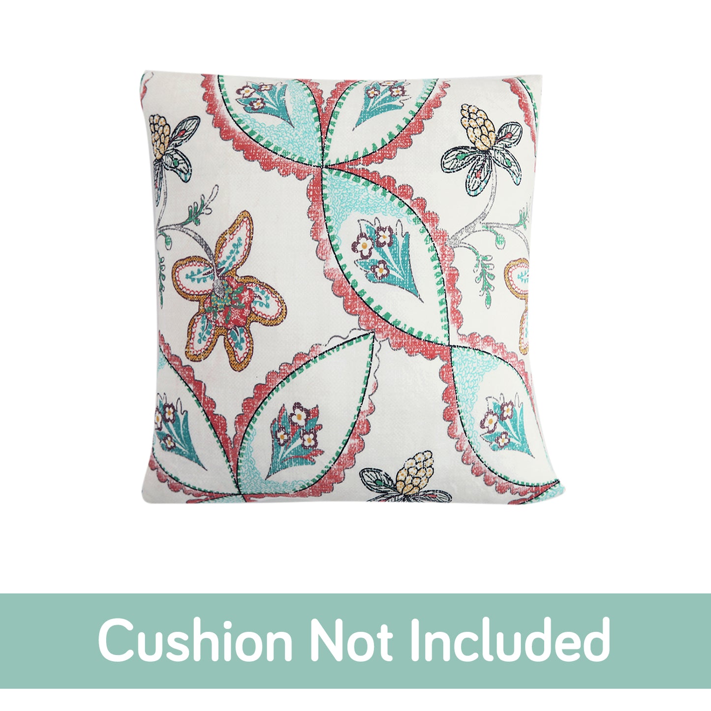 Buy cute Beige Persian Garden Printed Zippered Velvet Pillow Covers | For Square Pillows