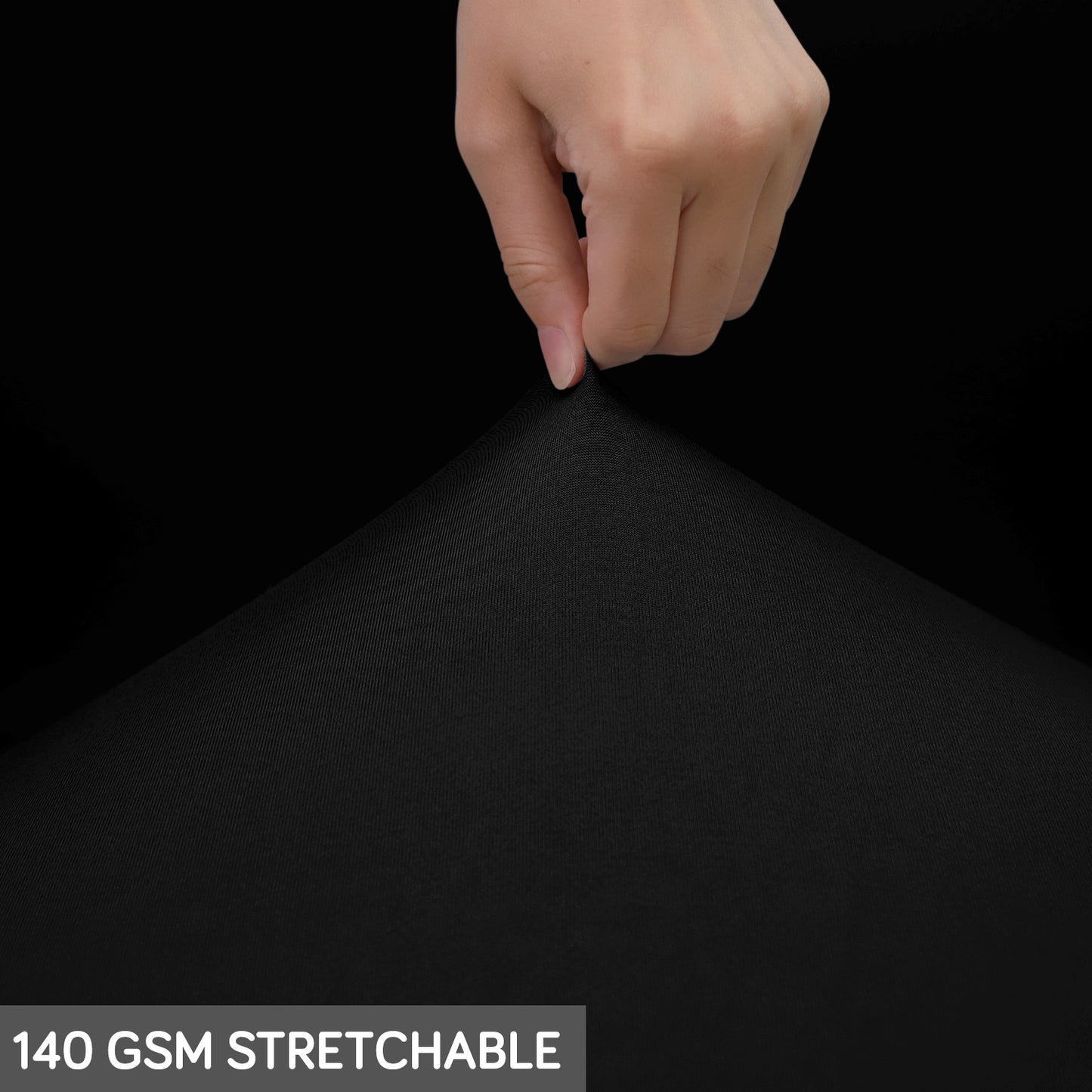 Office Chair Cover for Desk Chair (Mid-Back) – 140 GSM Stretch Fabric – Washable, Durable & Anti-Slip – Fits Mid-Back Office Chairs, Black