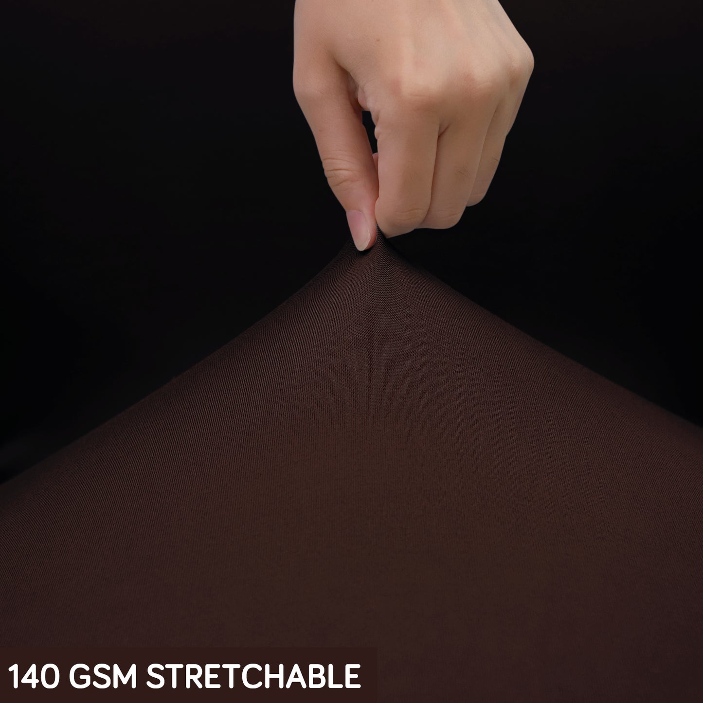Office Chair Cover for Desk Chair (Mid-Back) – 140 GSM Stretch Fabric – Washable, Durable & Anti-Slip – Fits Mid-Back Office Chairs, Brown