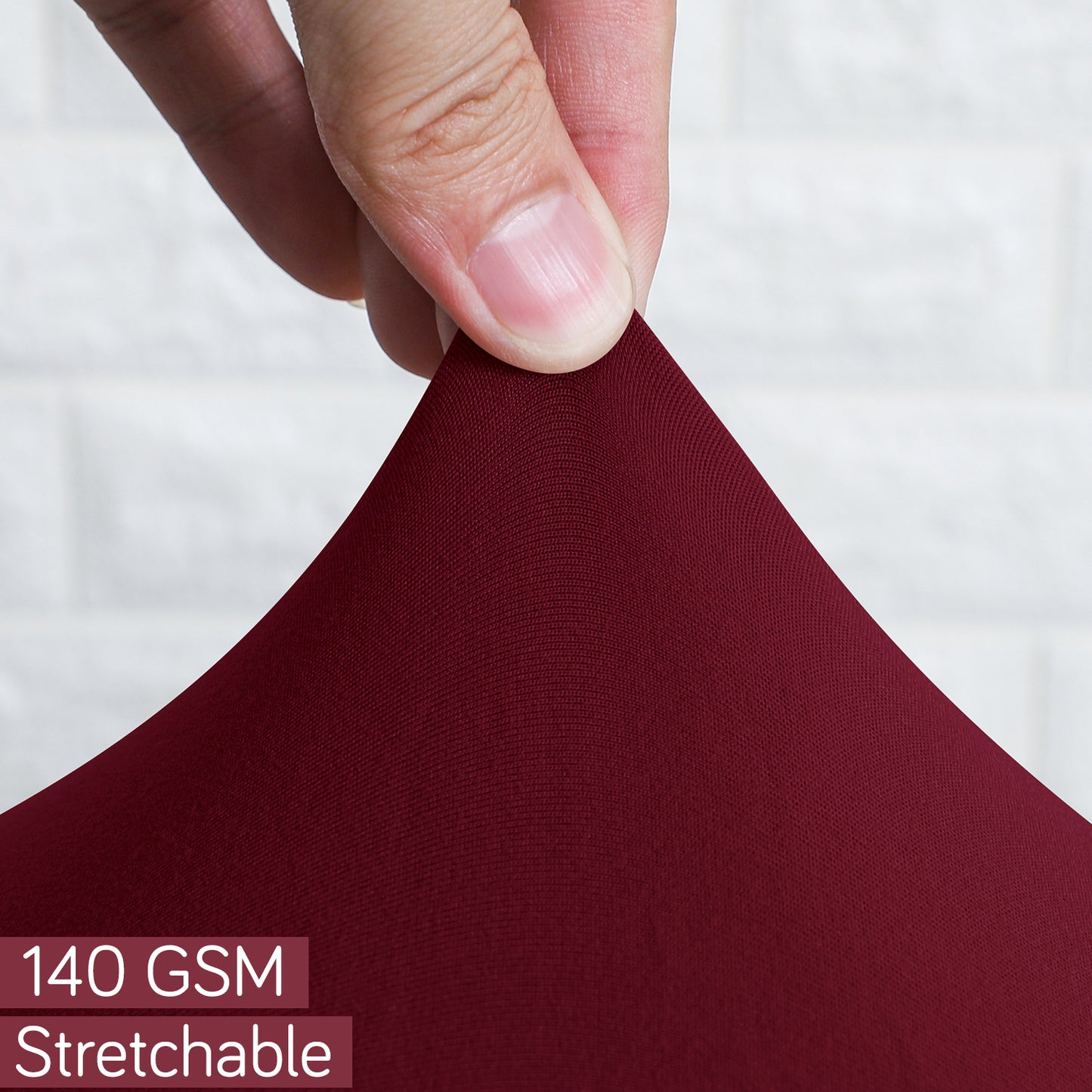 Office Chair Cover for Task Chair – 140 GSM Stretchable Fabric – Washable & Anti-Slip – Fits Small Office Chairs Without Headrest, Burgundy