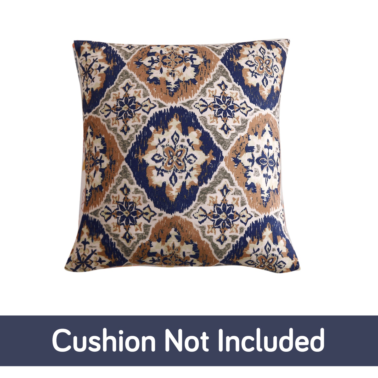 Buy cute Indigo Moroccan Charm Printed Zippered Velvet Pillow Covers | For Square Pillows
