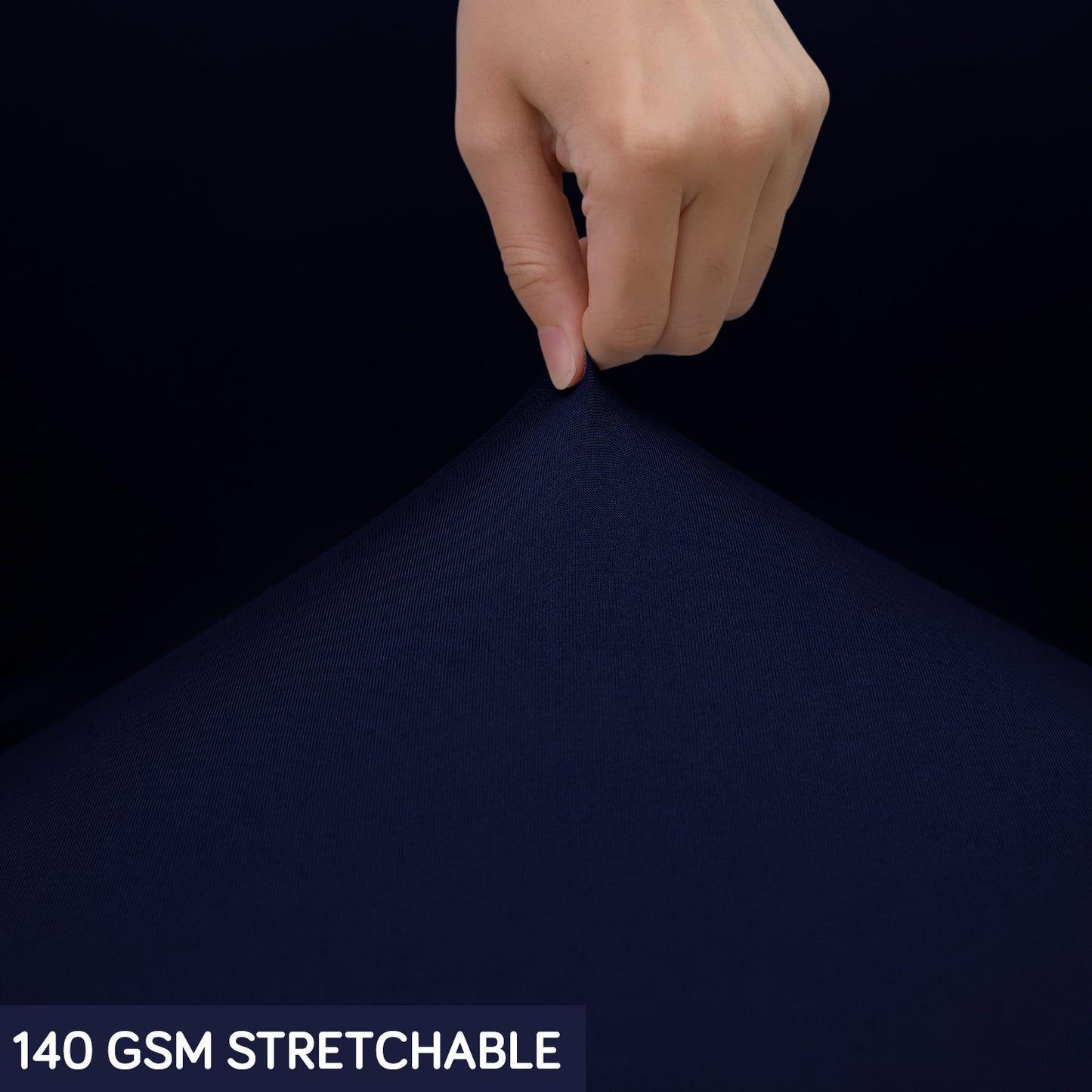 Office Chair Cover for Desk Chair (Mid-Back) – 140 GSM Stretch Fabric – Washable, Durable & Anti-Slip – Fits Mid-Back Office Chairs, Navy Blue