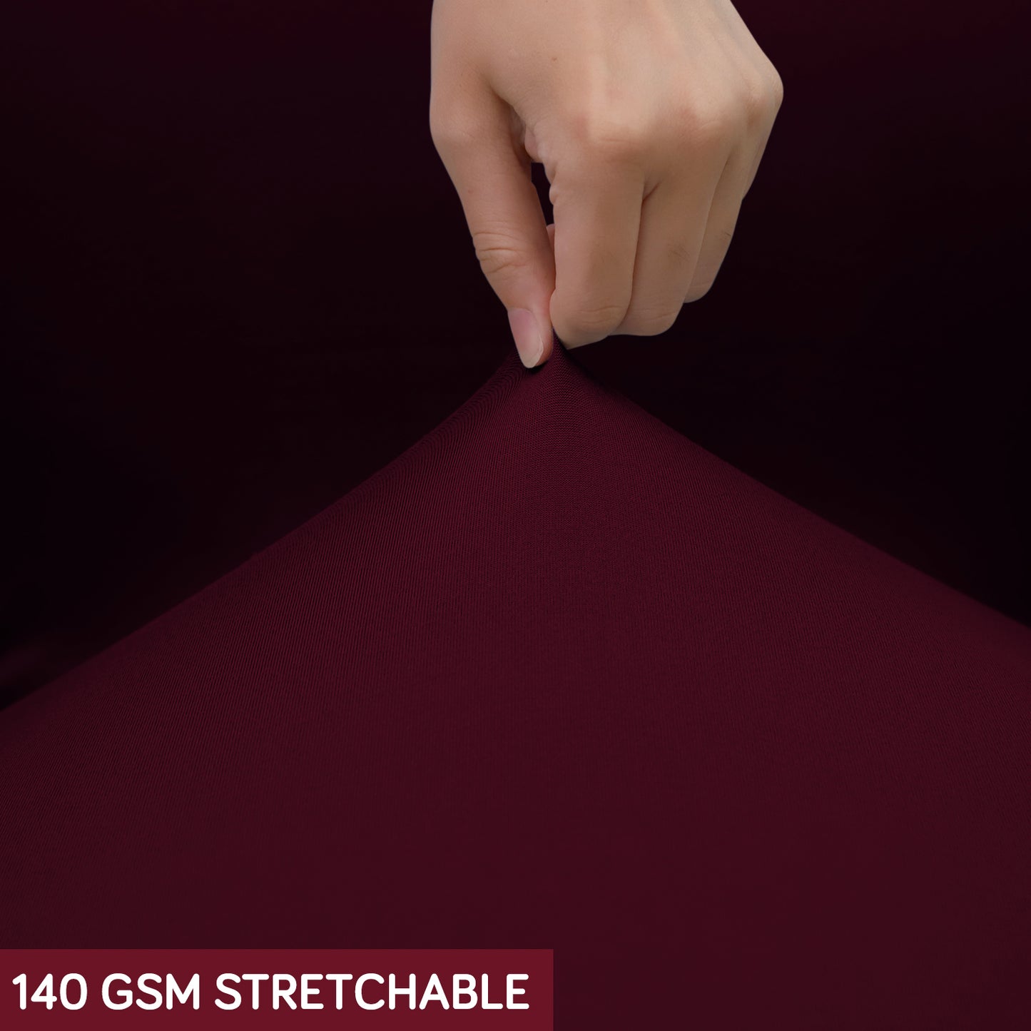 Office Chair Cover for Desk Chair (Mid-Back) – 140 GSM Stretch Fabric – Washable, Durable & Anti-Slip – Fits Mid-Back Office Chairs, Burgundy