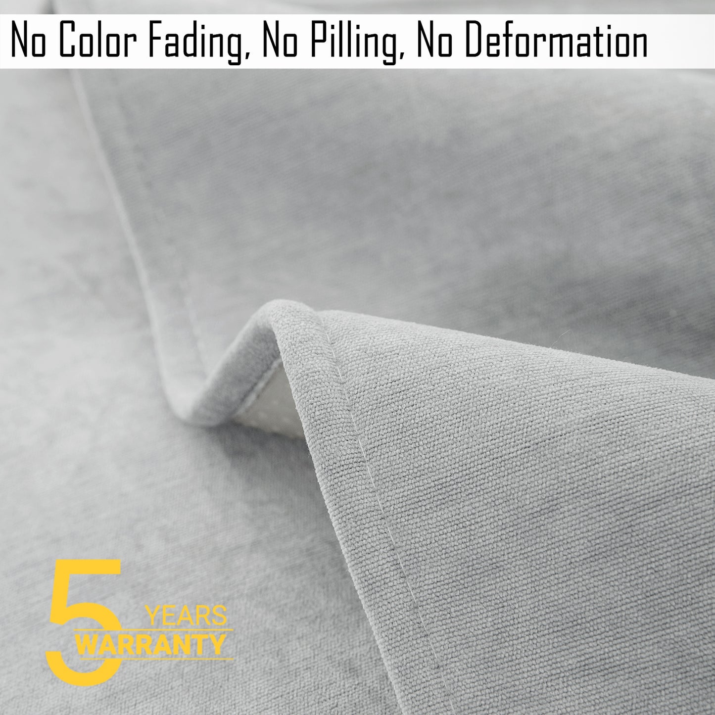 Premium Chenille Sofa Arm Cover, 2 Pcs, Light Grey