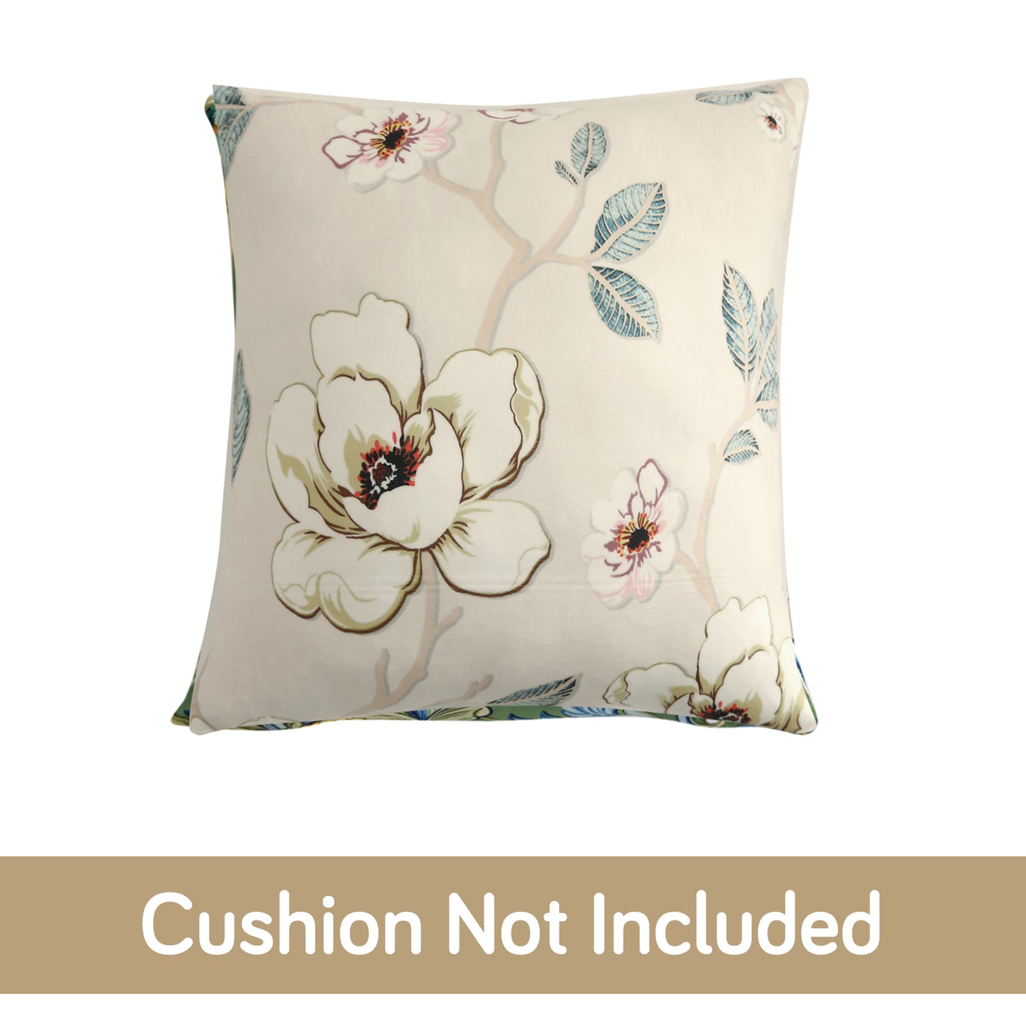 Buy cute Buttercream Magnolia Whisper Printed Zippered Velvet Pillow Covers | For Square Pillows