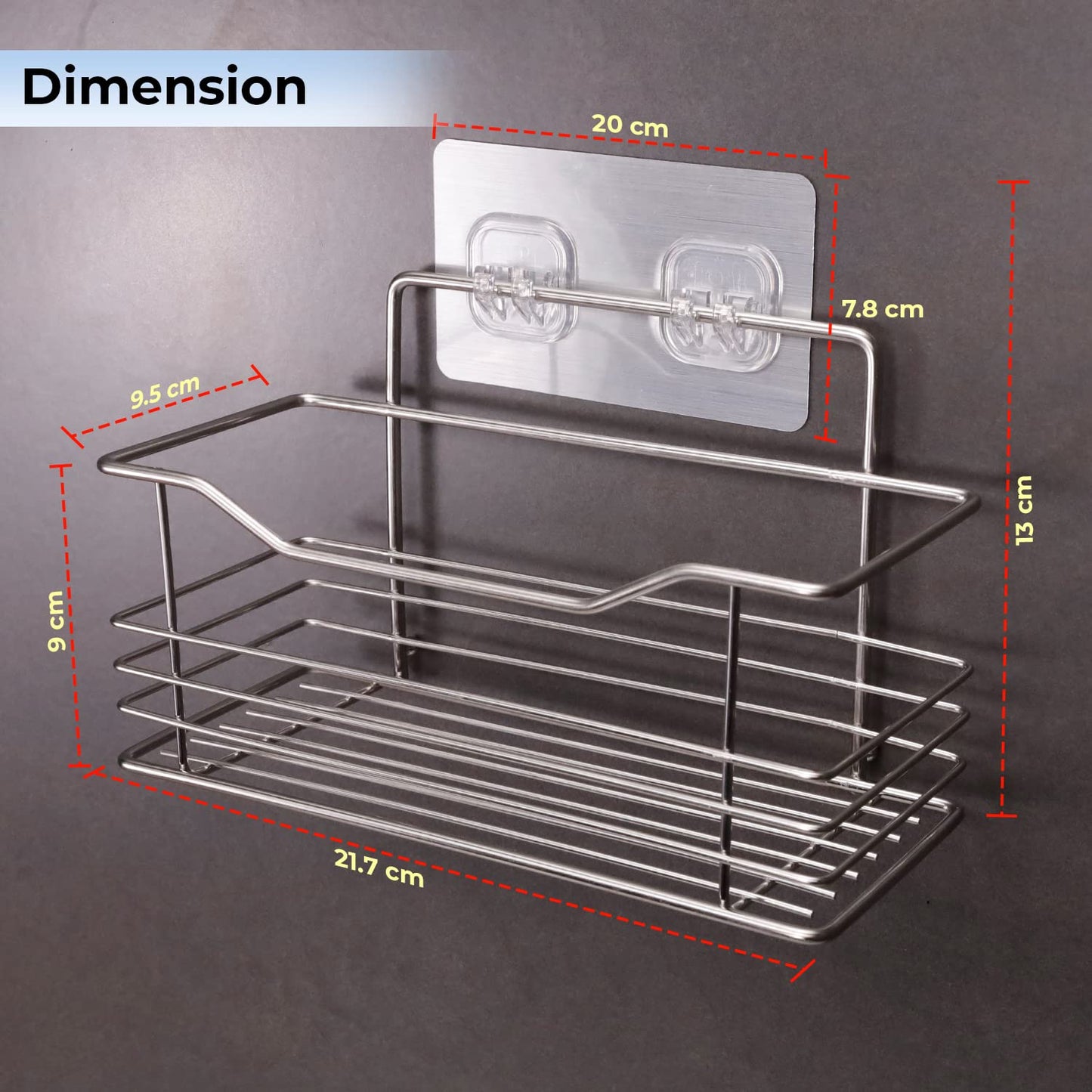 Magic Sticker Series Wall Mounted Kitchen Bathroom Shelf Rack