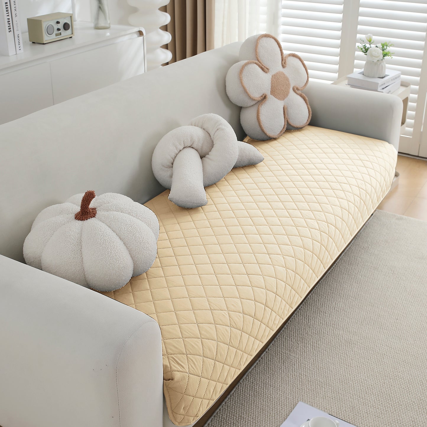 Waterproof Quilted Mats, Beige