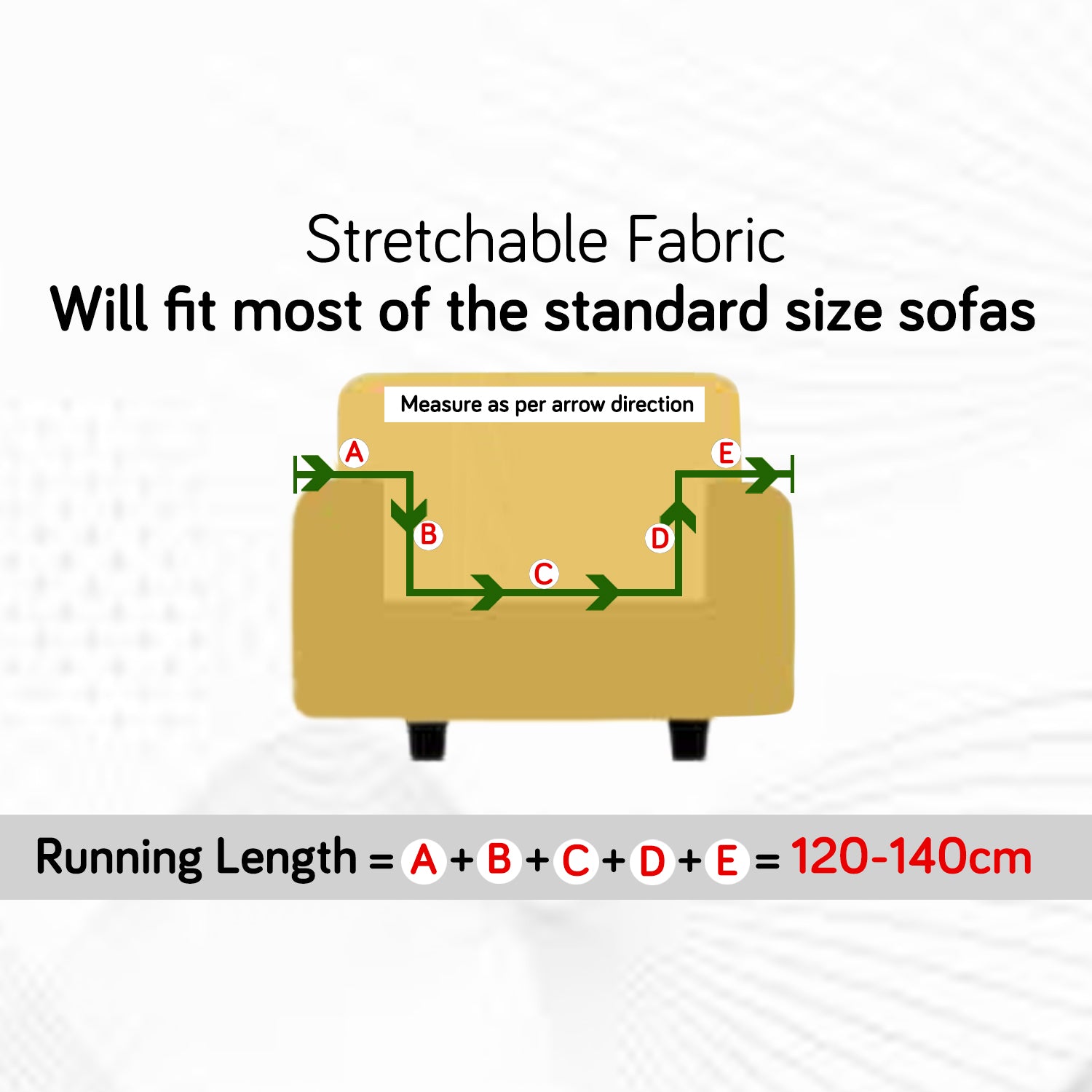 How to measure the size of single seater sofa for elastic velvet sofa cover Guide
