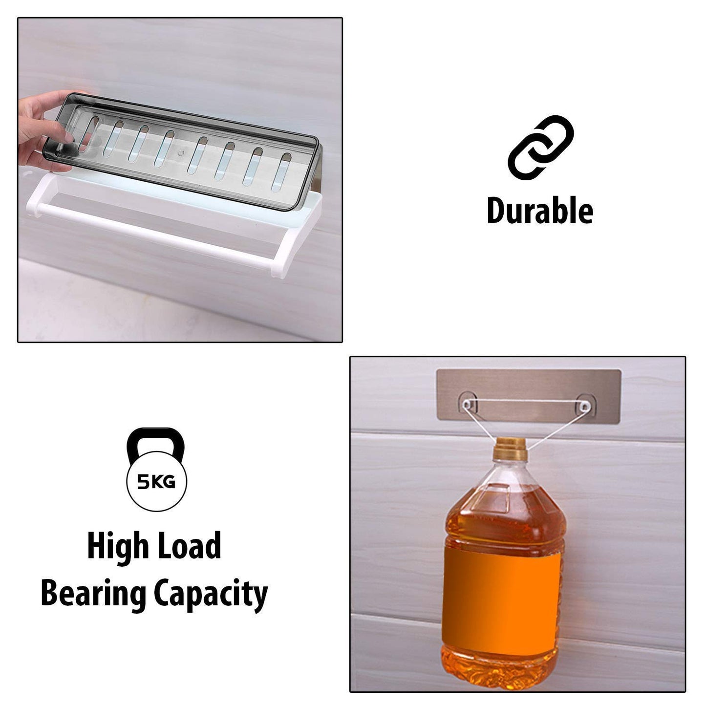 Buy stylish wall mounted bathroom shelf for storing bathroom items | HOKIPO