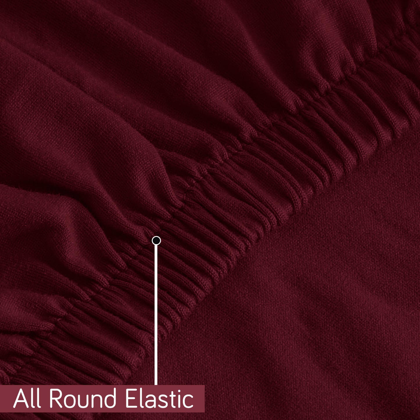 Office Chair Cover for Task Chair – 140 GSM Stretchable Fabric – Washable & Anti-Slip – Fits Small Office Chairs Without Headrest, Burgundy
