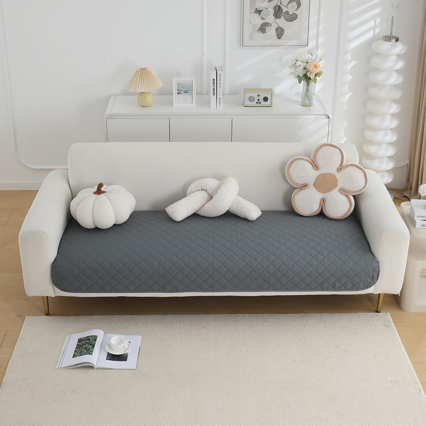 Waterproof Quilted Mats, Dark Grey