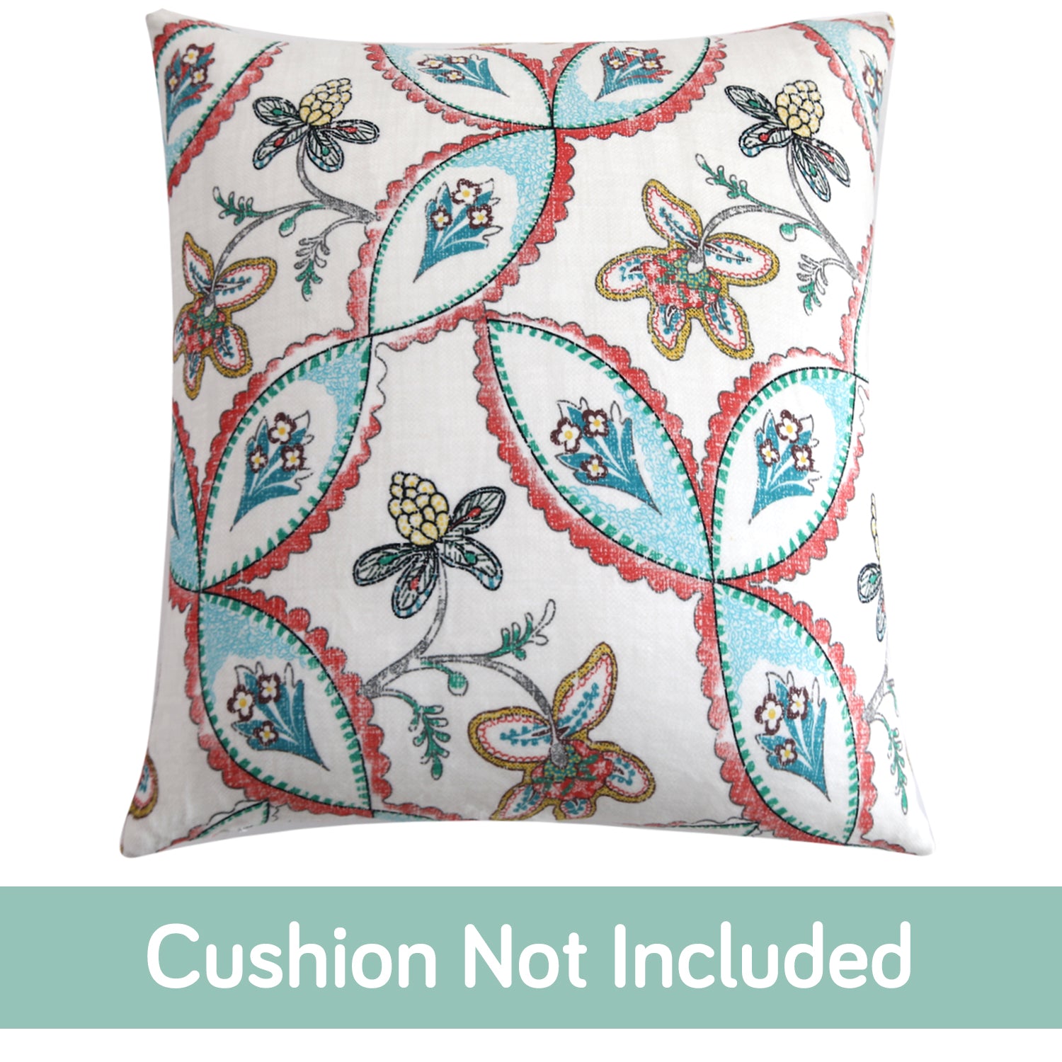 Buy cute Beige Persian Garden Printed Zippered Velvet Cushion Covers  | For Square Pillows