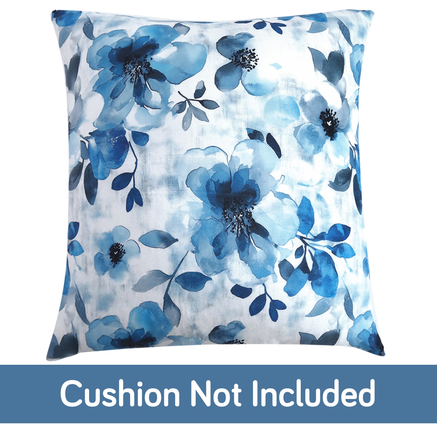 Buy cute Blue Azure Botanical Printed Zippered Velvet Pillow Covers  | For Square Pillows