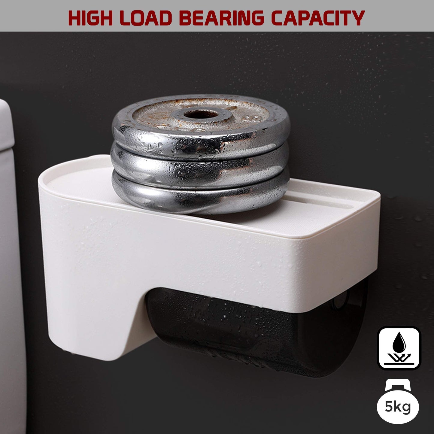 Magic Sticker Series No Drill Toilet Roll Holder for Bathroom