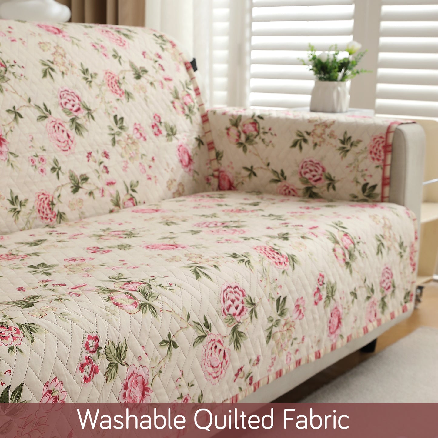 quilted fabric sofa cover