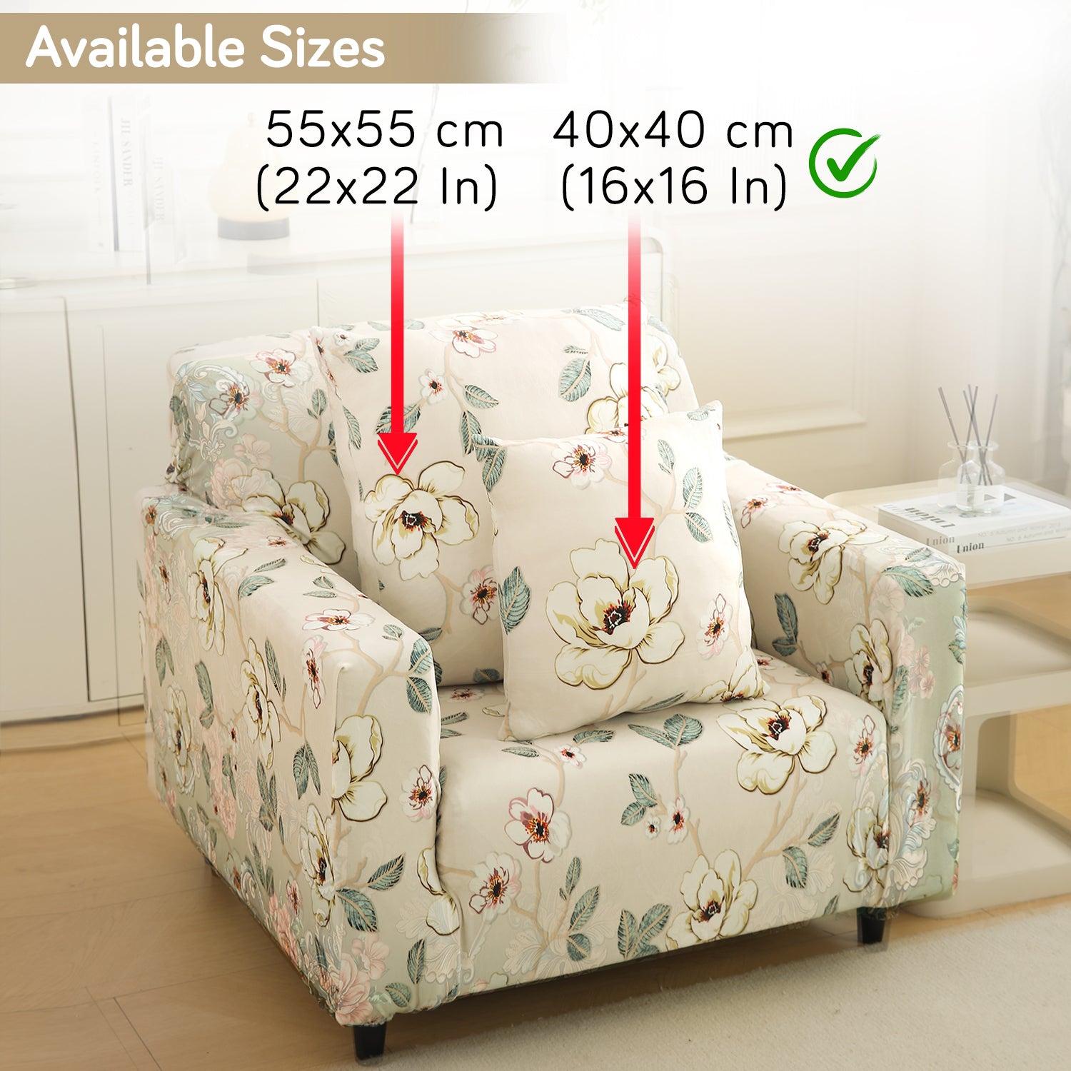 Buy Buttercream Magnolia Whisper Printed Zippered Velvet Cushion Covers | 16x16 & 22x22 Inch Size