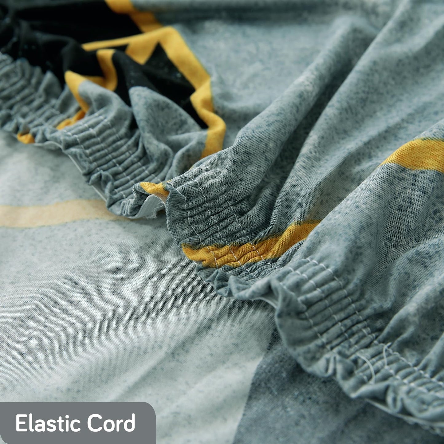 black grey colour printed modern elastic sofa cover